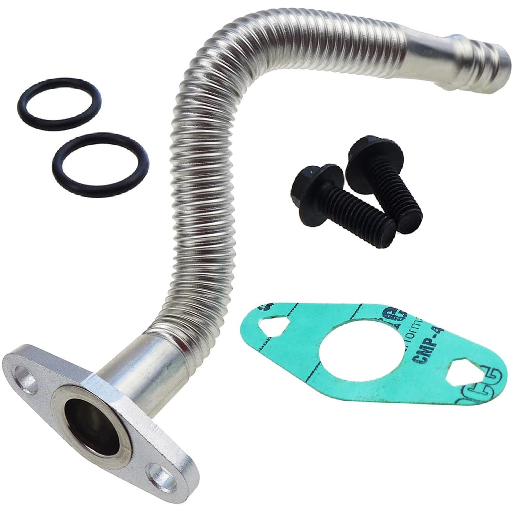 5.9L Oil Return Drain Line  5135786Ab  3970875  Turbo Oil Return Pipe Tube For Dodge Cummins 5.9L Diesel 2004 2005 2006 2007  Engine Turbocharger Oil Return Hose Line