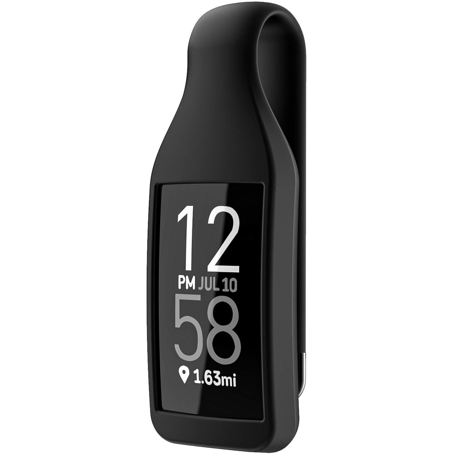 Eeweca Clip Holder For Fitbit Charge 3/4 Silicone Case Accessory  Black