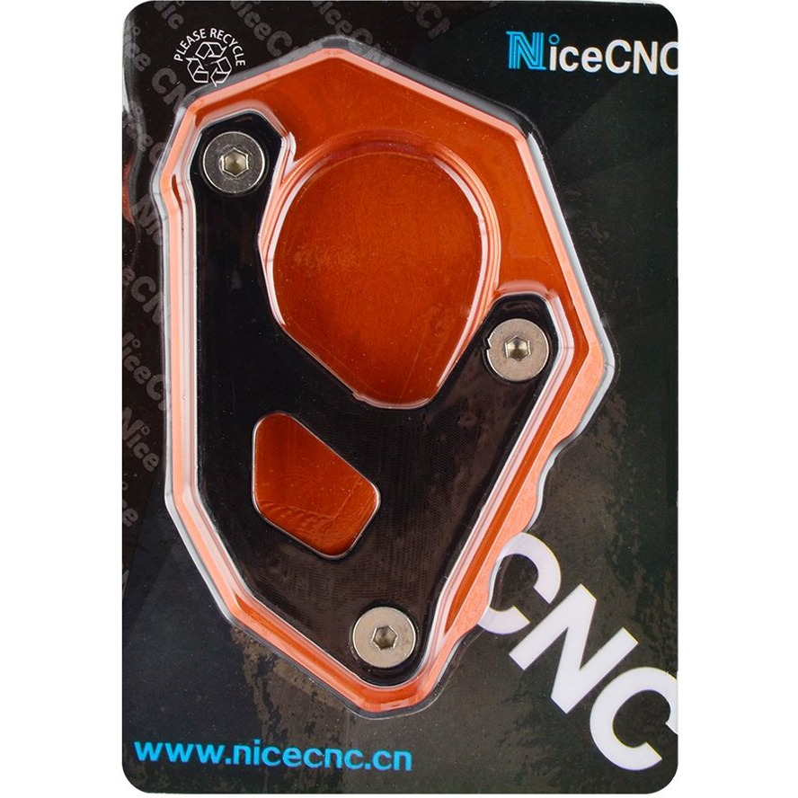 Nicecnc Orange Kickstand Kick Side Stand Extension Plate Compatible With Ktm 690 Enduro R/Smc R 2019-2021 1050/1090/1190/1290 Adventure 2014 2015 2016 2017 2018 2019 2020