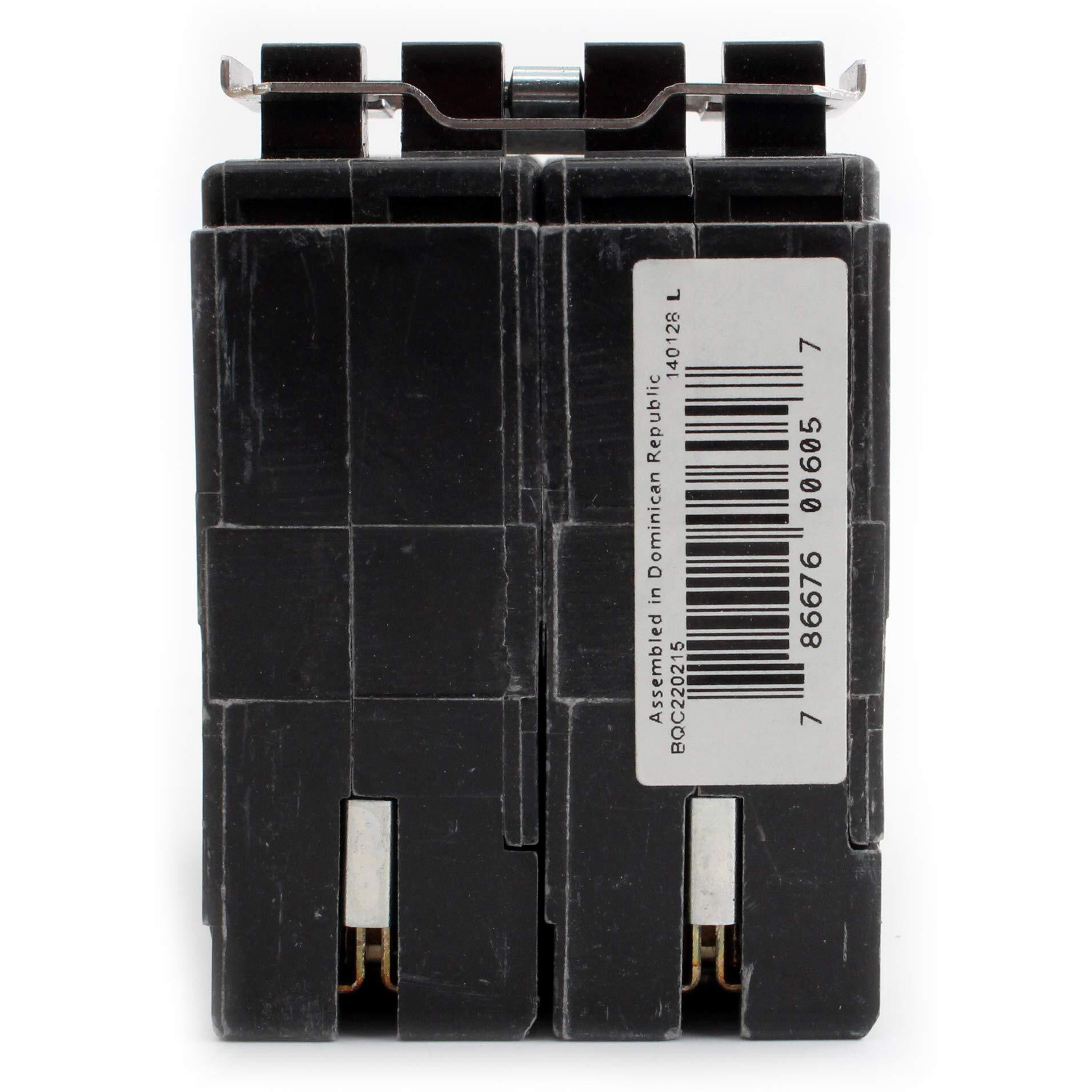 Eaton Bqc220215 Quadplex Circuit Breaker  20-Amp  2-Pole & 15-Amp  2-Pole  120/240-Volt