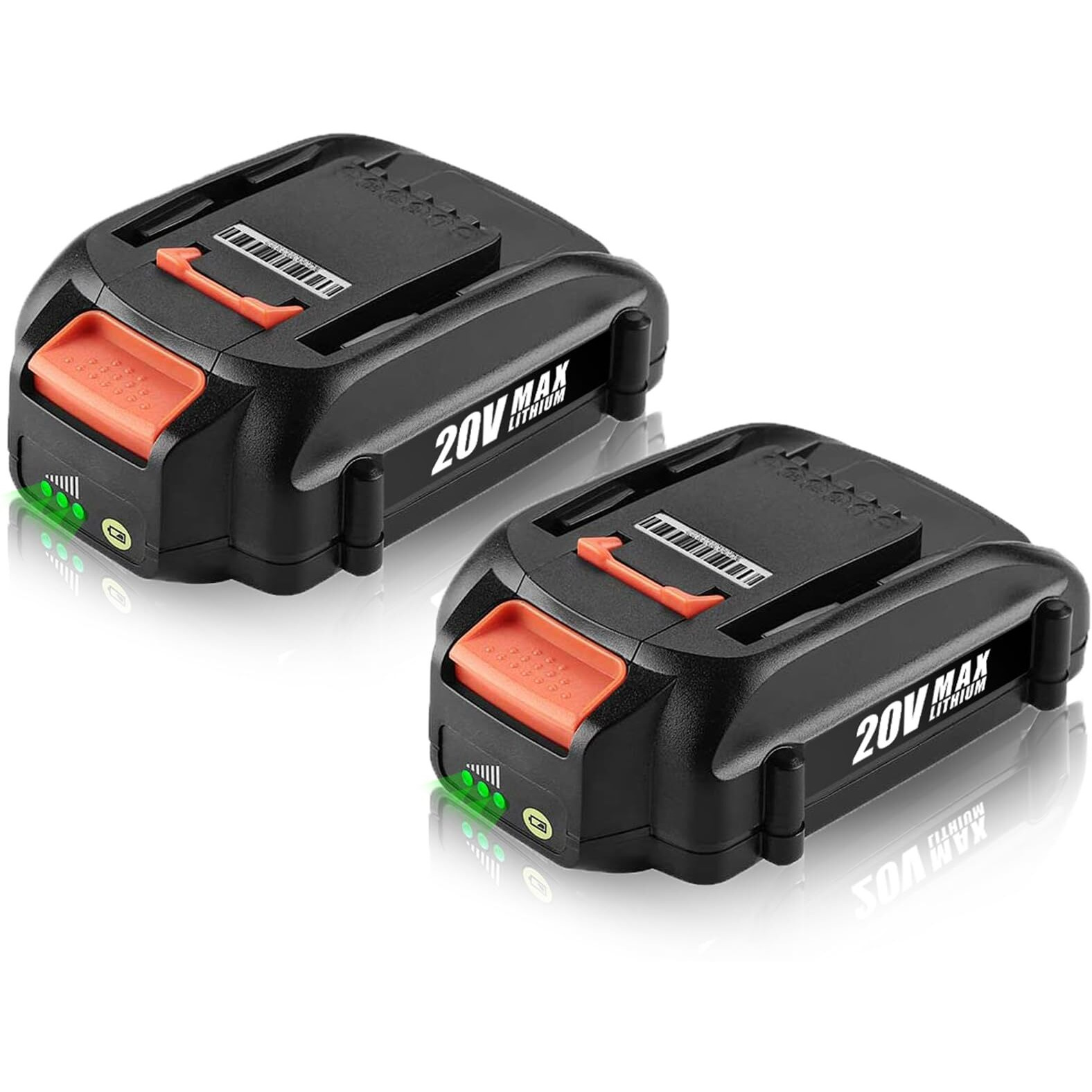 Powilling 2Pack Replacement Battery For Worx 20 Volt Battery Lithium 3.5Ah Wa3520 Wa3525 Wg151S  Wg155S  Wg251S  Wg255S  Wg540S  Wg545S  Wg890  Wg891