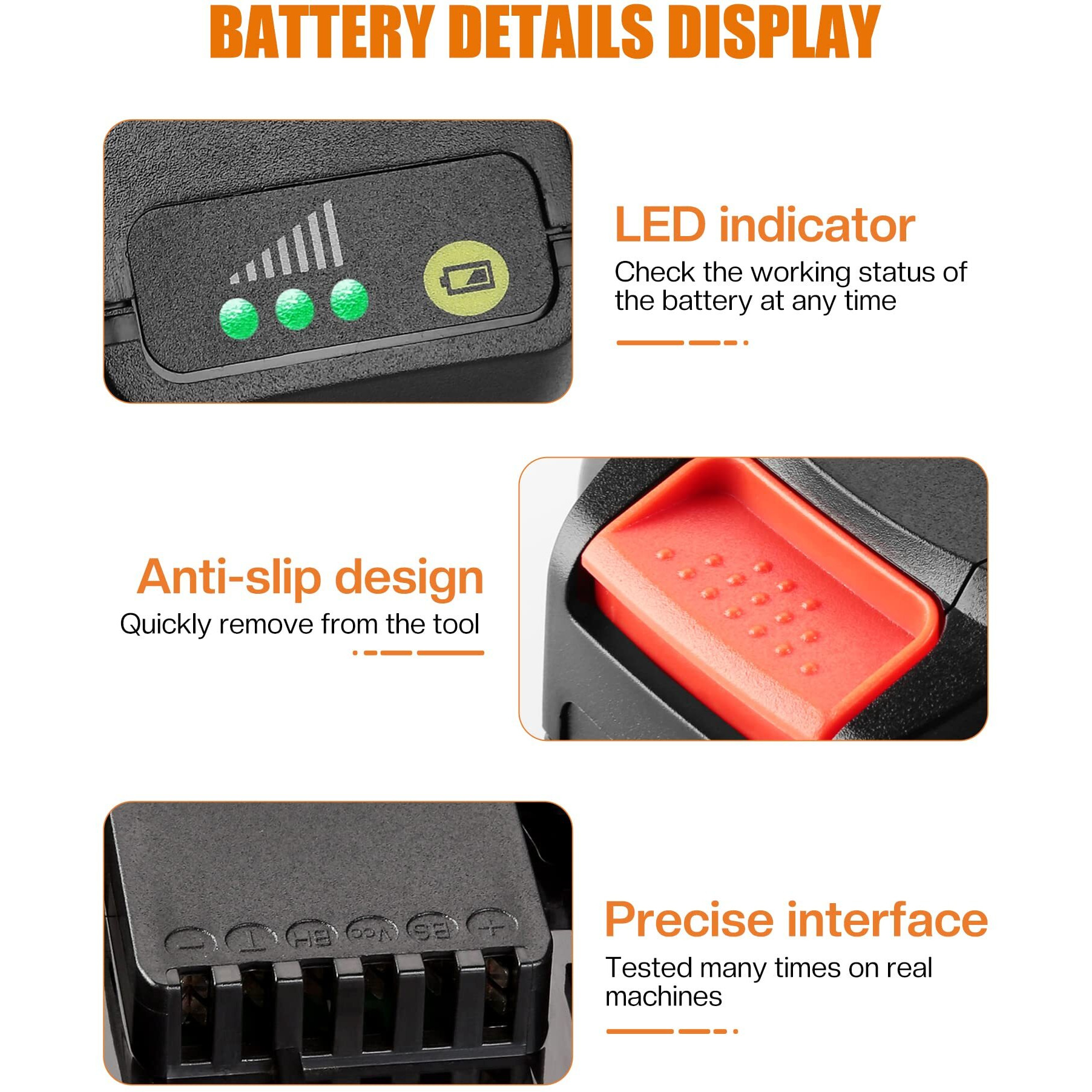 Powilling 2Pack Replacement Battery For Worx 20 Volt Battery Lithium 3.5Ah Wa3520 Wa3525 Wg151S  Wg155S  Wg251S  Wg255S  Wg540S  Wg545S  Wg890  Wg891