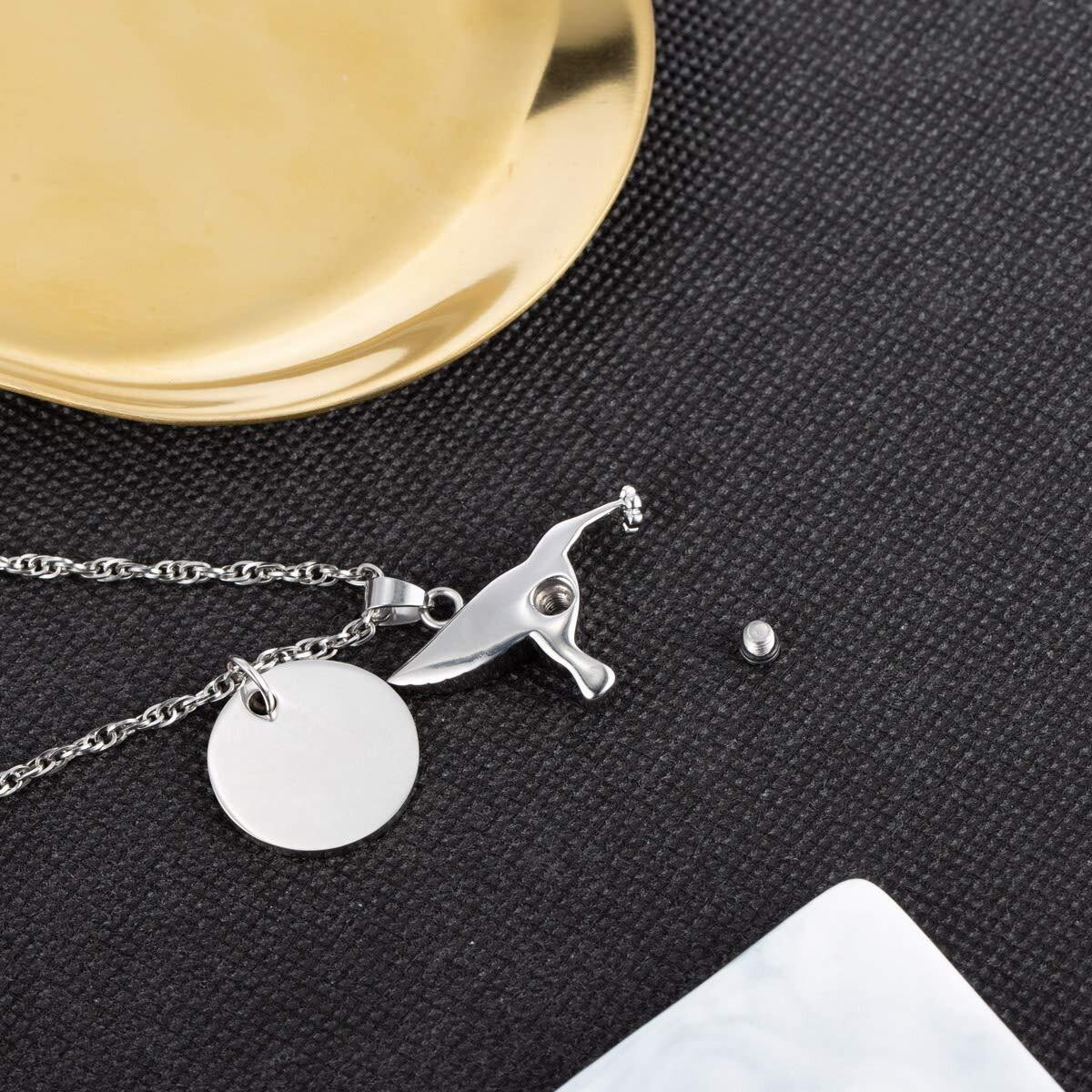 Now She Flies With Hummingbirds Urn Necklace Cremation Jewelry Stainless Steel Memorial Pendant For Ashes