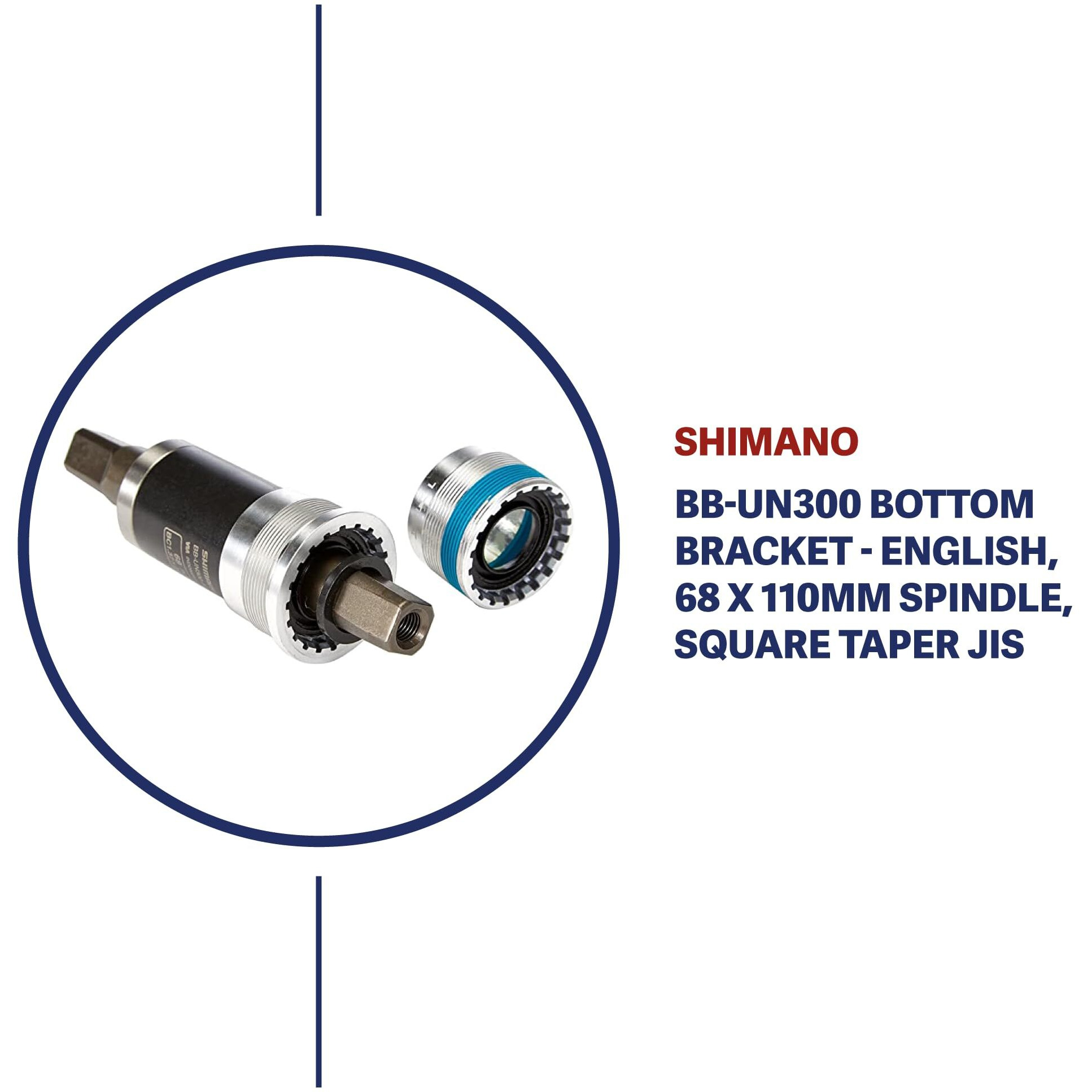 Shimano Bb-Un300 Bottom Bracket - English  68 X 110Mm Spindle  Square Taper Jis