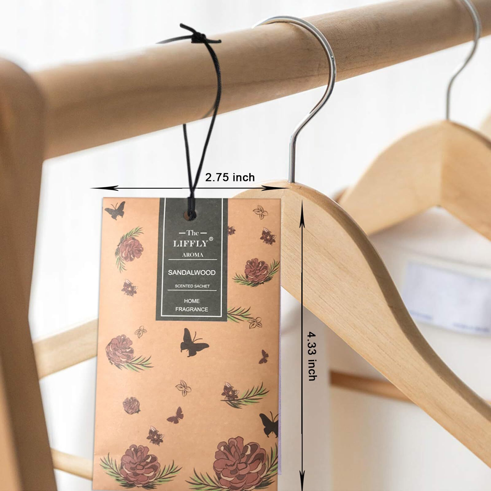 Liffly 14 Packs Sandalwood Scented Sachets For Drawers And Closets