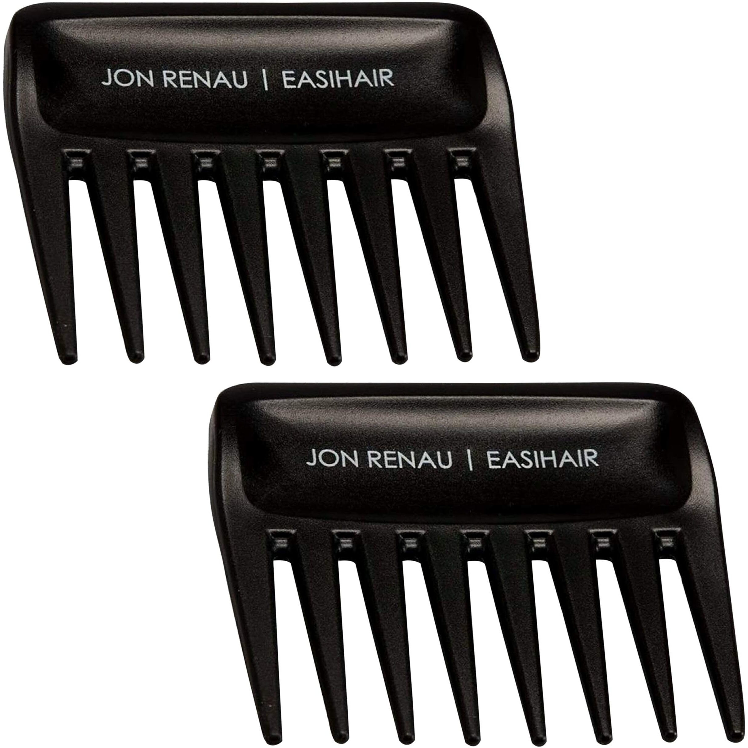 Set Of 2 Wide Tooth Combs By Jon Renau & Easihair For Synthetic  Heat Friendly Hd Fiber And Human Hair