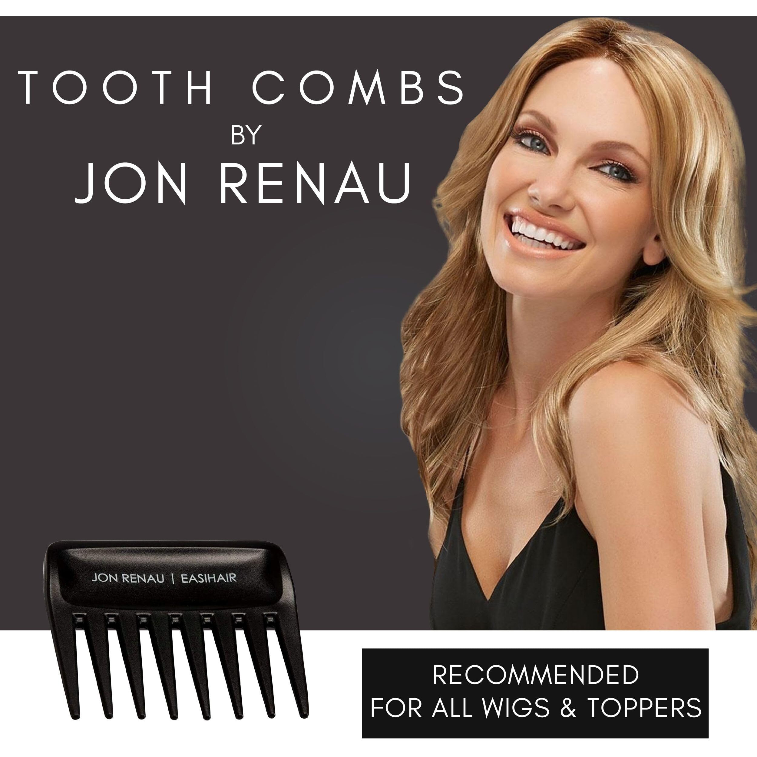 Set Of 2 Wide Tooth Combs By Jon Renau & Easihair For Synthetic  Heat Friendly Hd Fiber And Human Hair