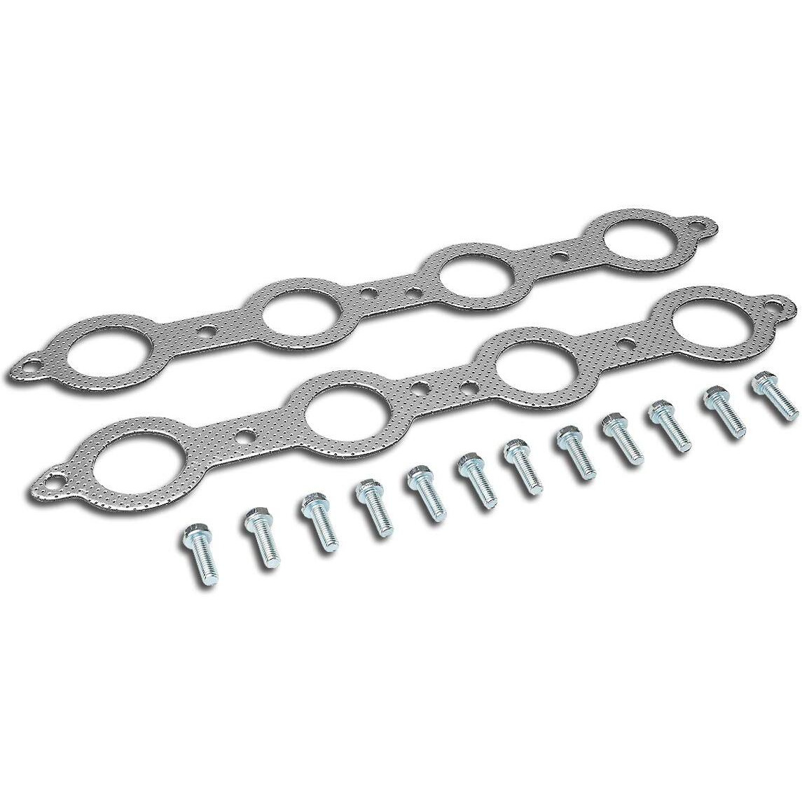 Auto Dynasty Aluminum Exhaust Manifold Header Gasket Set Compatible With 07-13 Chevy Silverado/Gmc Sierra 4.8L/5.3L/6.0L/6.2L