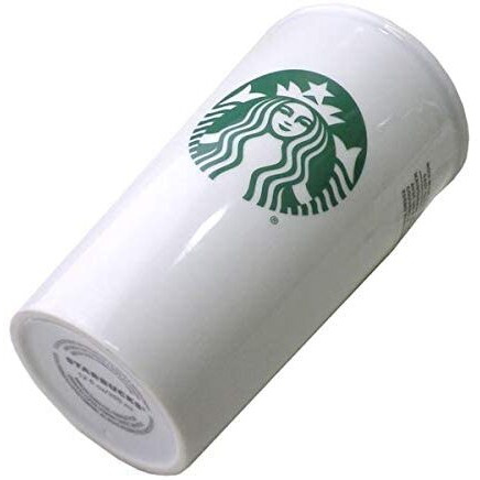 Starbucks Classic White And Green Coffee Traveler Tumbler Double Wall Ceramic Coffee Travel 12 Oz