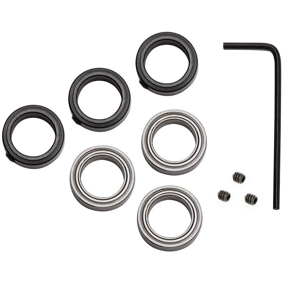 Yakamoz 3-Set Router Bit Replacement Bearings Bottom Mounted Ball Bearing Guide Survival Kit For 1/2 Inch Shank Router Bits | Inner Dia. 1/2  & Outer Dia. 3/4   Fixed Collar Included