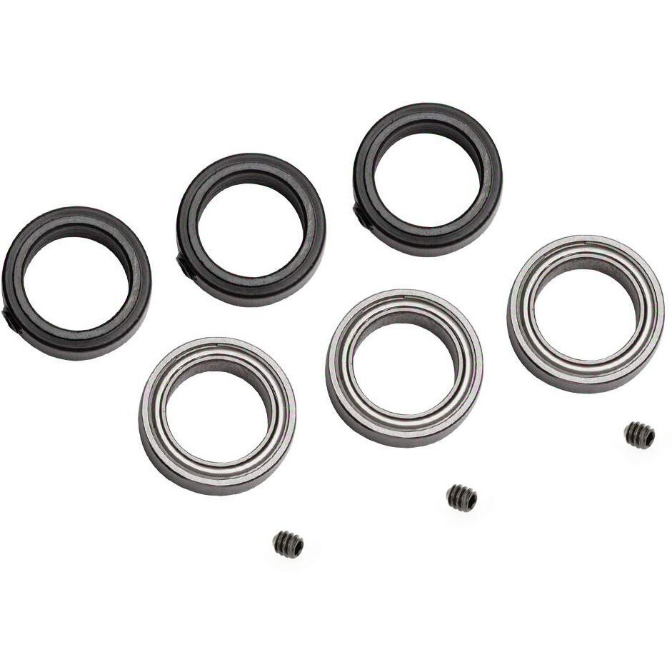 Yakamoz 3-Set Router Bit Replacement Bearings Bottom Mounted Ball Bearing Guide Survival Kit For 1/2 Inch Shank Router Bits | Inner Dia. 1/2  & Outer Dia. 3/4   Fixed Collar Included