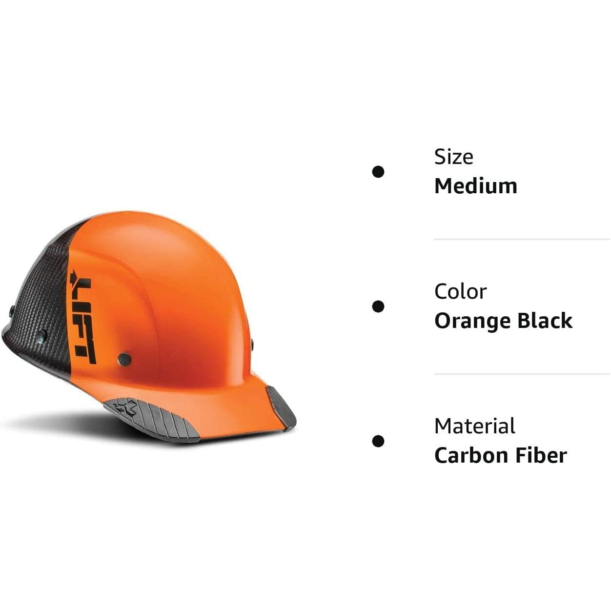 Lift Safety Dax Fifty 50 Carbon Fiber Cap Style Hardhat Ansi Compliant
