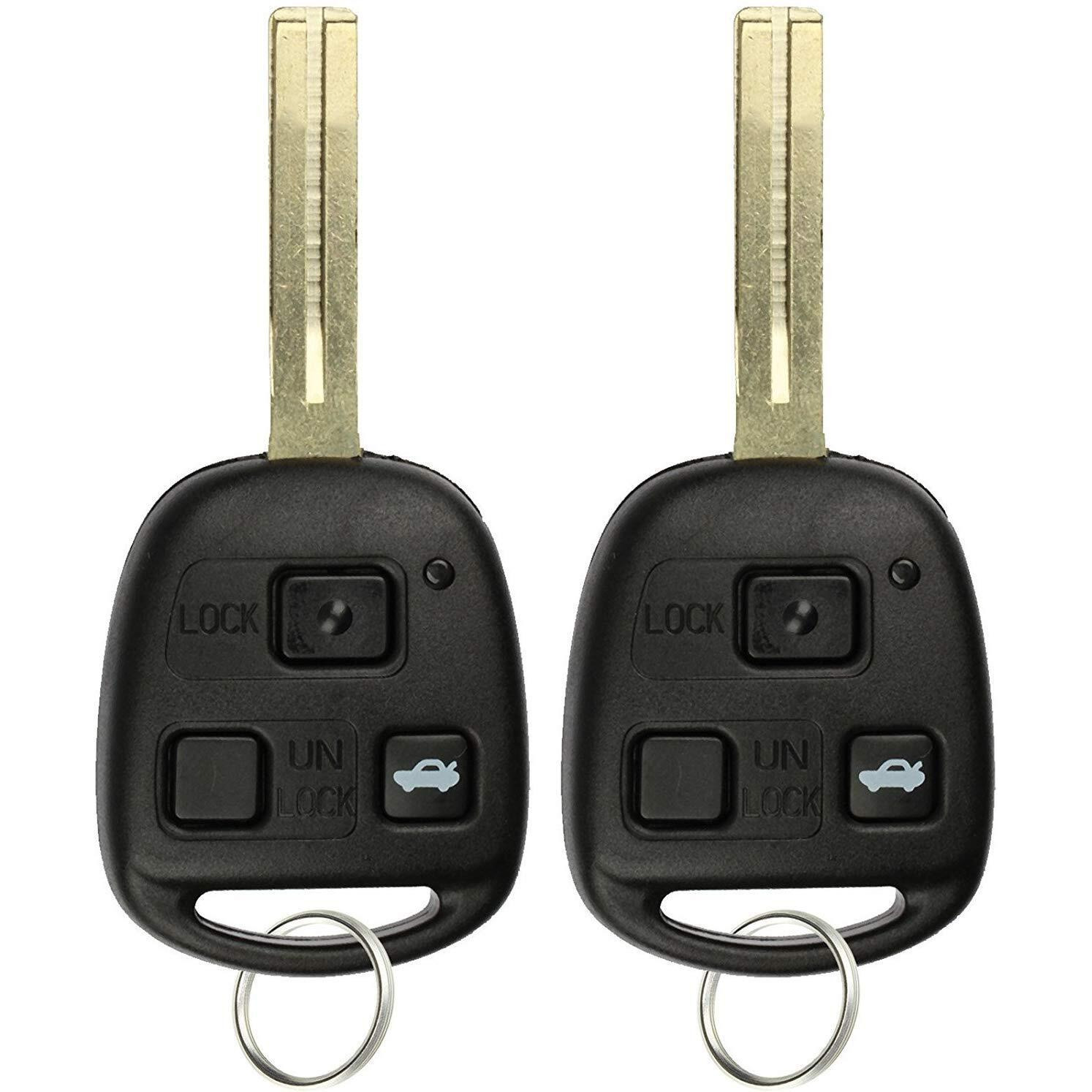 Keylessoption Keyless Entry Remote Fob Uncut Car Master Ignition Key For Es330 Ls430 Sc430  Hyq12Bbt (Pack Of 2)