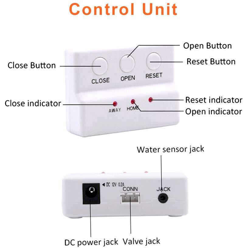 E-Sds Water Leak Detector With Shutoff Valve Sensors And Sounds Alarm Automatic Water Leak Shut Off Valve System For Pipes 3/4 Npt Flood Prevention For Laundry Water Heaters And More