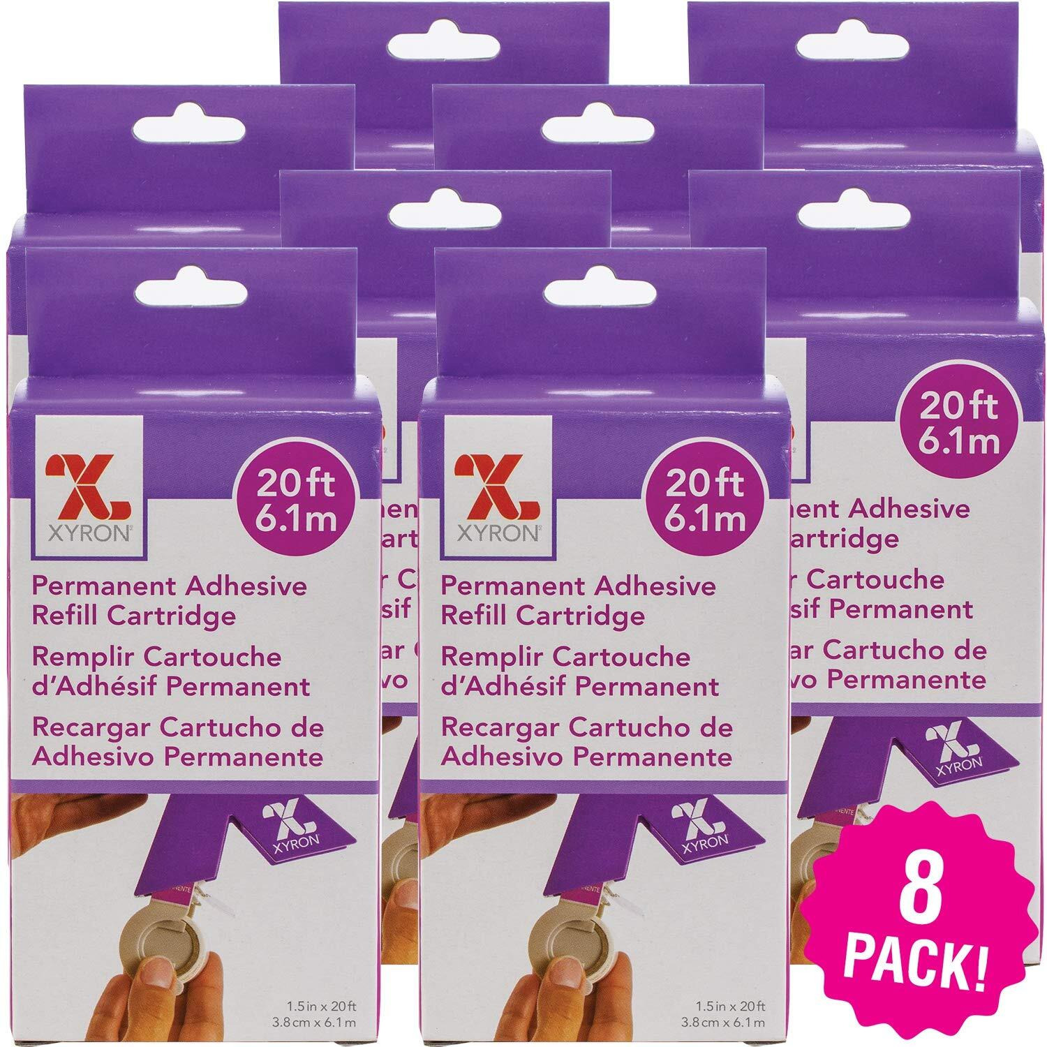 Xyron 150 Refill Cartridge 8/Pkg  1.5"&quotX20' Permanent 8 Pack
