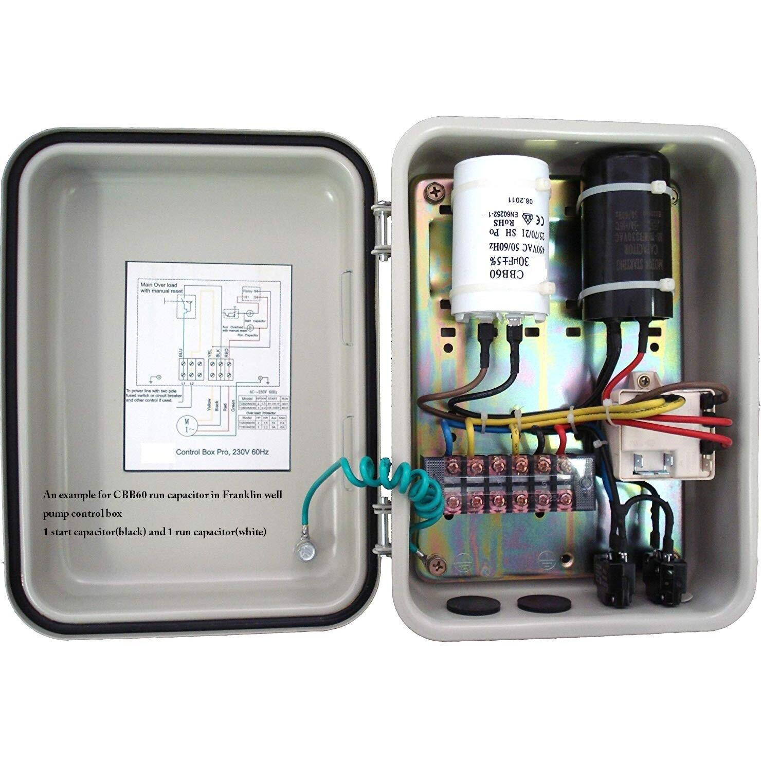 Kbl 105-126 Mfd (Uf) Motor Start Capacitor Compatible For Franklin Control Box 2823008110  2823018110  2801084915  2823018310  2823508110 1.0 1.5 And 2 Hp Well Pump And Others