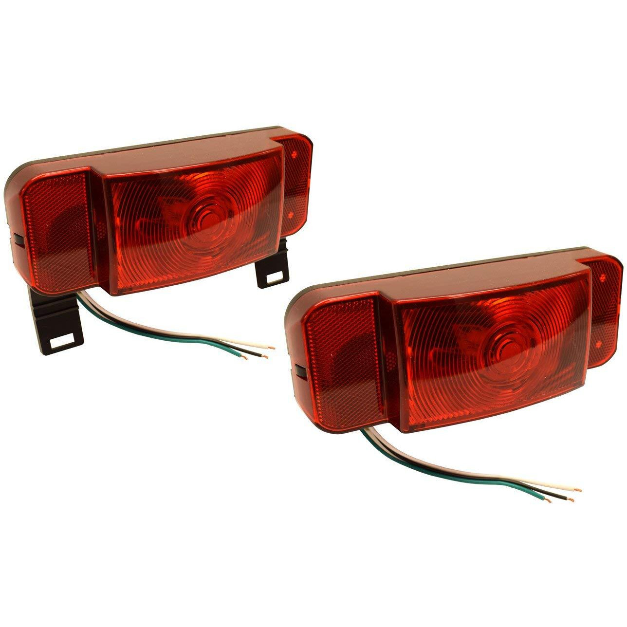 Optronics One L.E.D. Low Profile Combination Rv Tail Lights (Rvstlb6061-Kit) Pair - Black Base