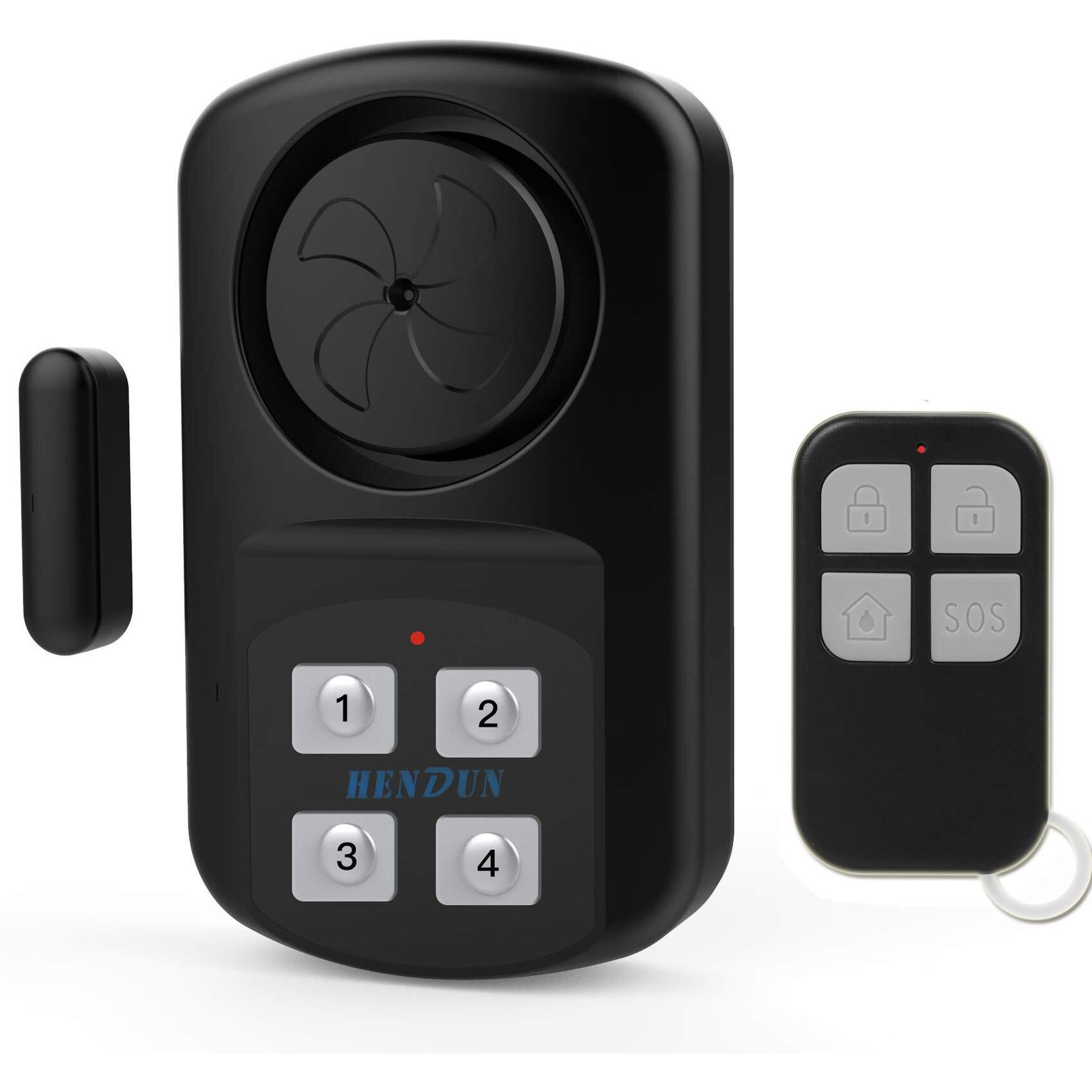 Hendun Outdoor Door Alarm With Remote Keypad  Waterproof Ip67 Inground Pool Safety Alarm Gate Alarm Sensor  140 Db Super Loud  Prying Door Alarm Entrance Alert (1 Pack)