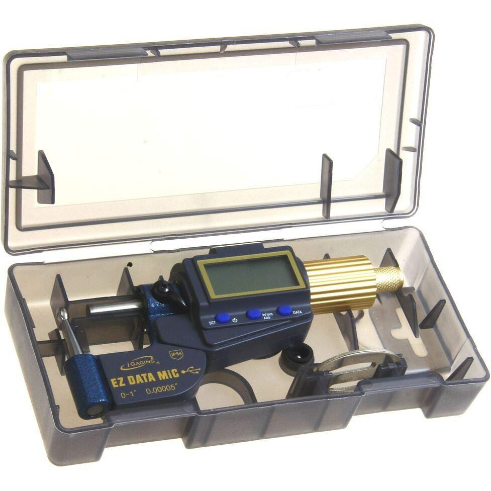 Igaging Reloading Micrometer Tube Ball Spherical Anvil 0-1""/0.00005"" Gunsmith X Large Display Gen 2