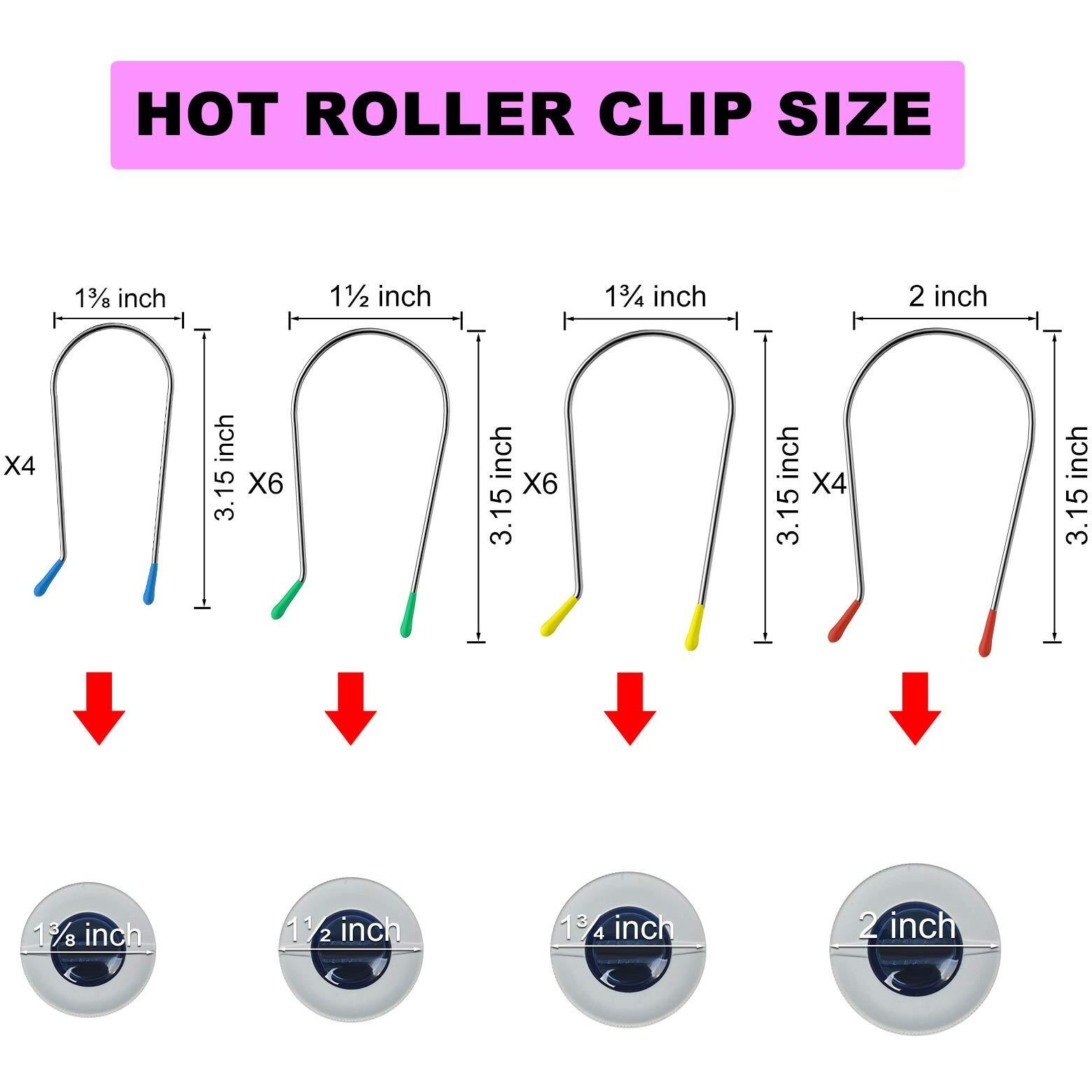 Hot Curler Clips Replacement Hot Roller Clips Rollers Securing Pins Fits 1.5 Inch Hot Rollers Curlers