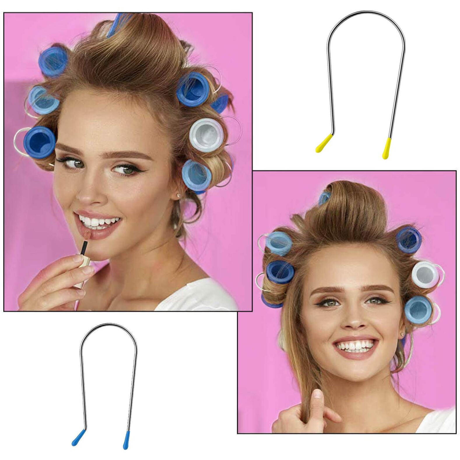 Hot Curler Clips Replacement Hot Roller Clips Rollers Securing Pins Fits 1.5 Inch Hot Rollers Curlers