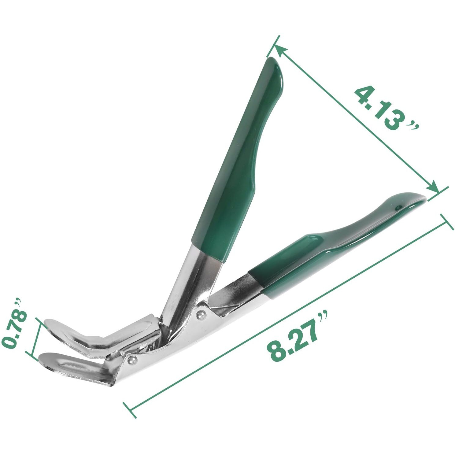 Kamaster Stainless Steel Grill Grate Lifter Gripper Grate Grabber With Green Protective Cover Big Grill Grate Lifter Tool For Big Green Egg Grill Kamado Charcoal Grill Smoker Weber Primo Grill Dome