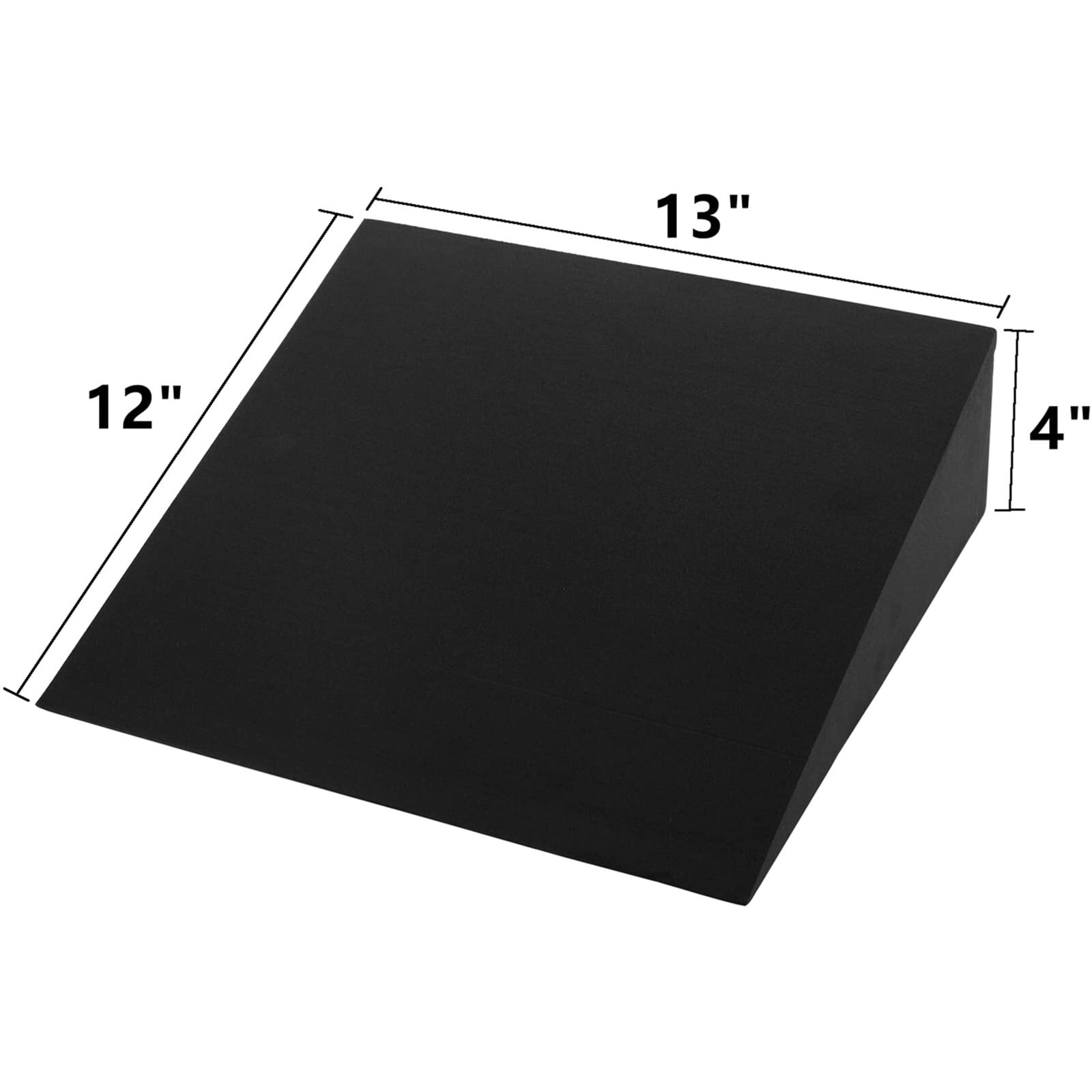 Deayou 2 Pack Yoga Foam Wedge  13"" Eva Foam Wedge Block For Exercise  Back Support  Footrest Cushion (Black)
