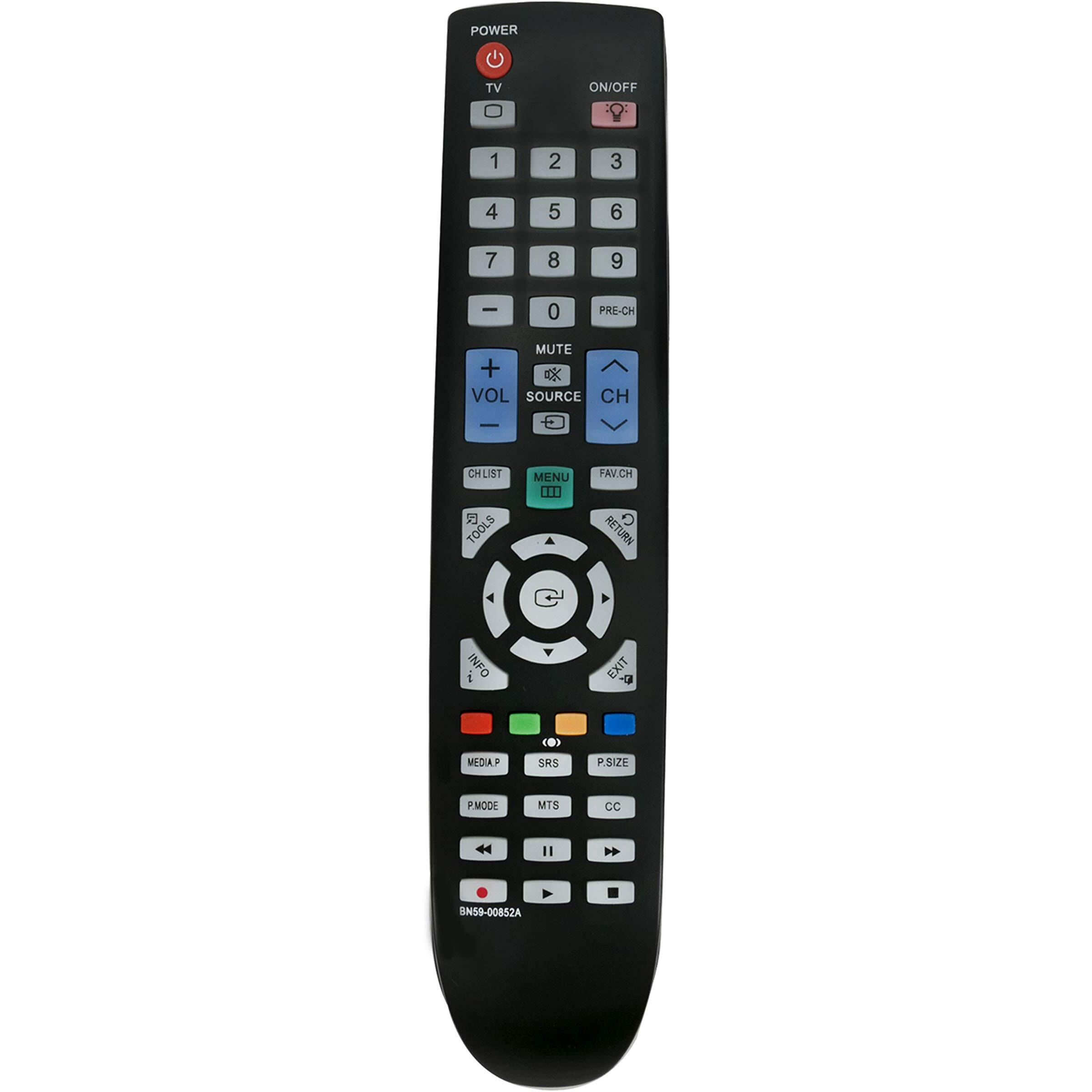 New Bn59-00852A Replaced Remote Fit For Samsung Tv Ln32B550 Ln32B550K1F Ln32B640 Ln37B550 Ln40B550 Ln40B610 Ln40B610A5F Ln46B610 Ln52B550 Ln52B610 Ln55B650 Pn50B550 Pn50B550T2F Pn50B560 Pn58B550