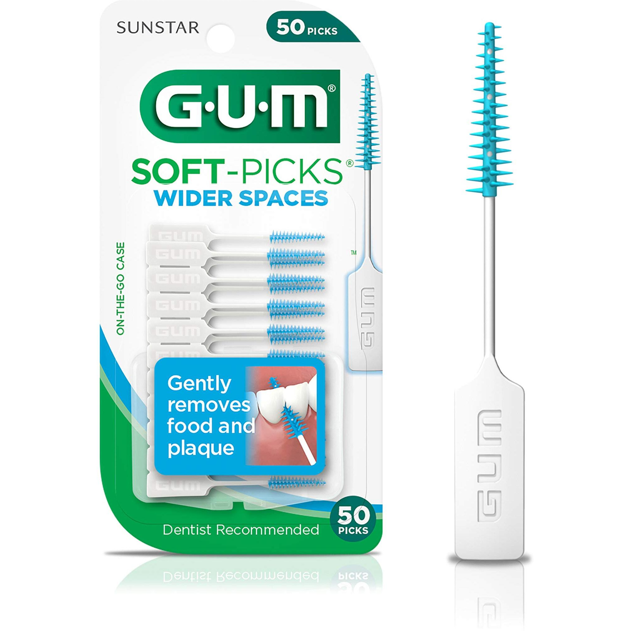 Gum - 10070942002360 Soft-Picks Wider Spaces Dental Picks  50 Count (Pack Of 6)