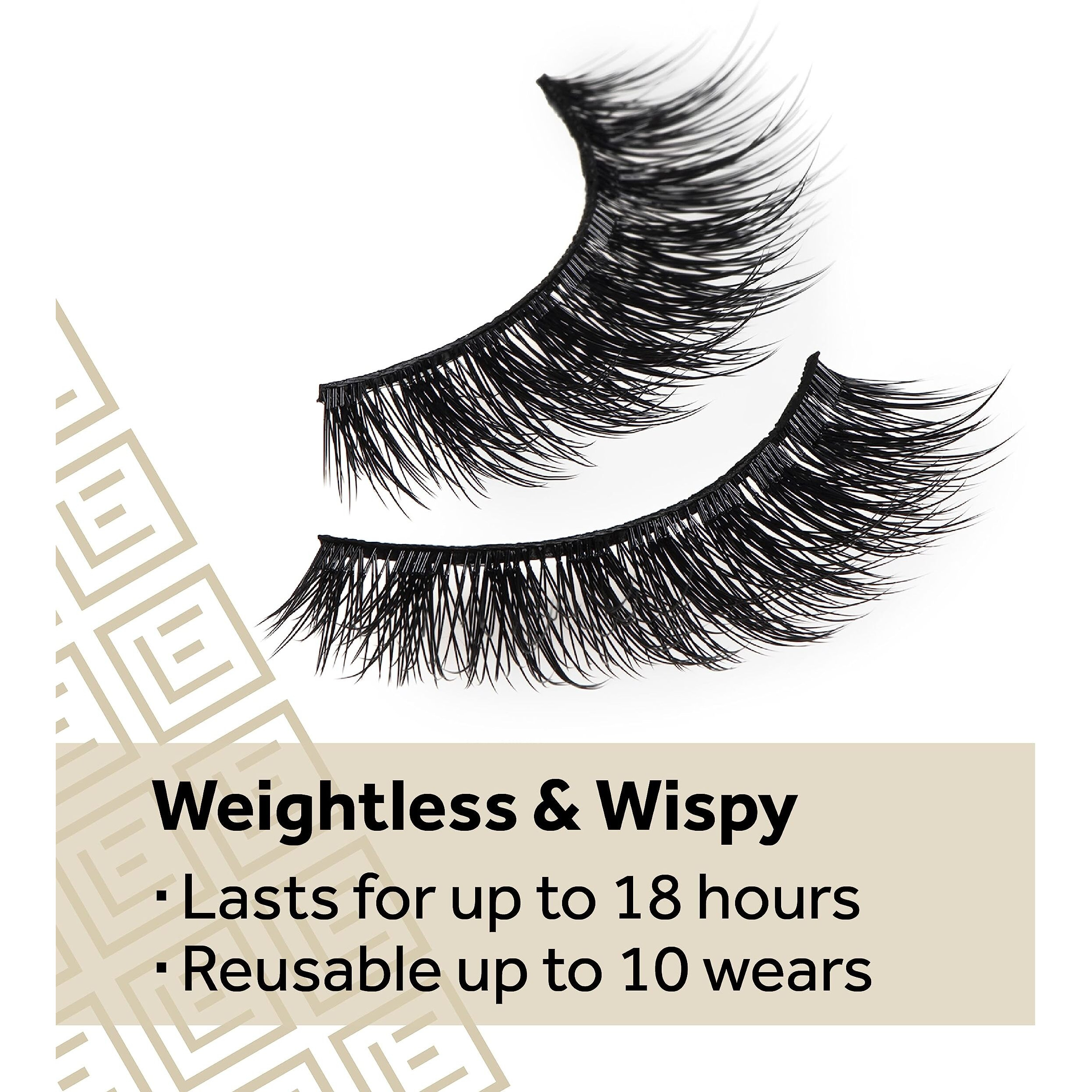 Eylure False Lashes  Luxe Silk Marquise With Adhesive Included  3 Pair Black