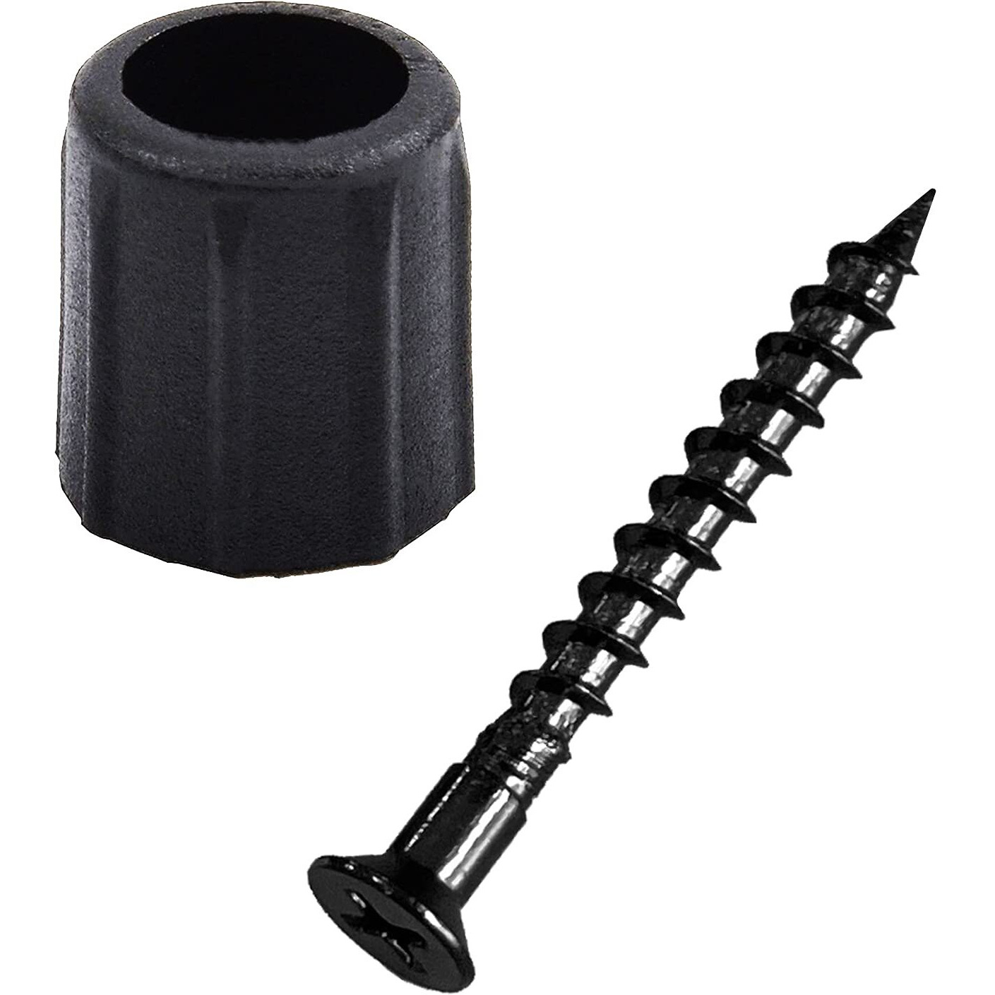 Myard 3/4"" Anti-Uv Black Baluster Connectors 50Pcs For 25 Round Balusters With Stainless Steel Screws  No Drilling Fast Installation For Deck Handrail Staircase Balusters