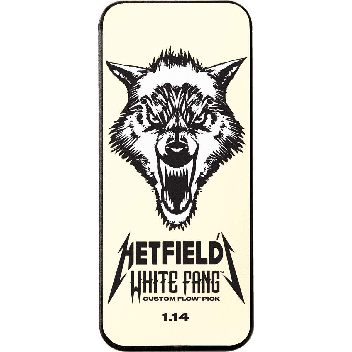 Jim Dunlop Hetfield's White Fang Custom 1.14Mm Flow Guitar Pick Tin (Ph122T114)