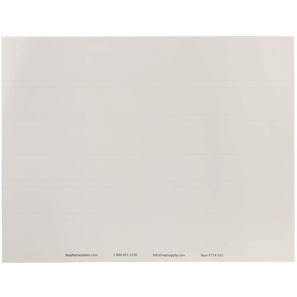 Perforated Paper Nameplate Inserts  Pack Of 20 (10"" X 1.5"")