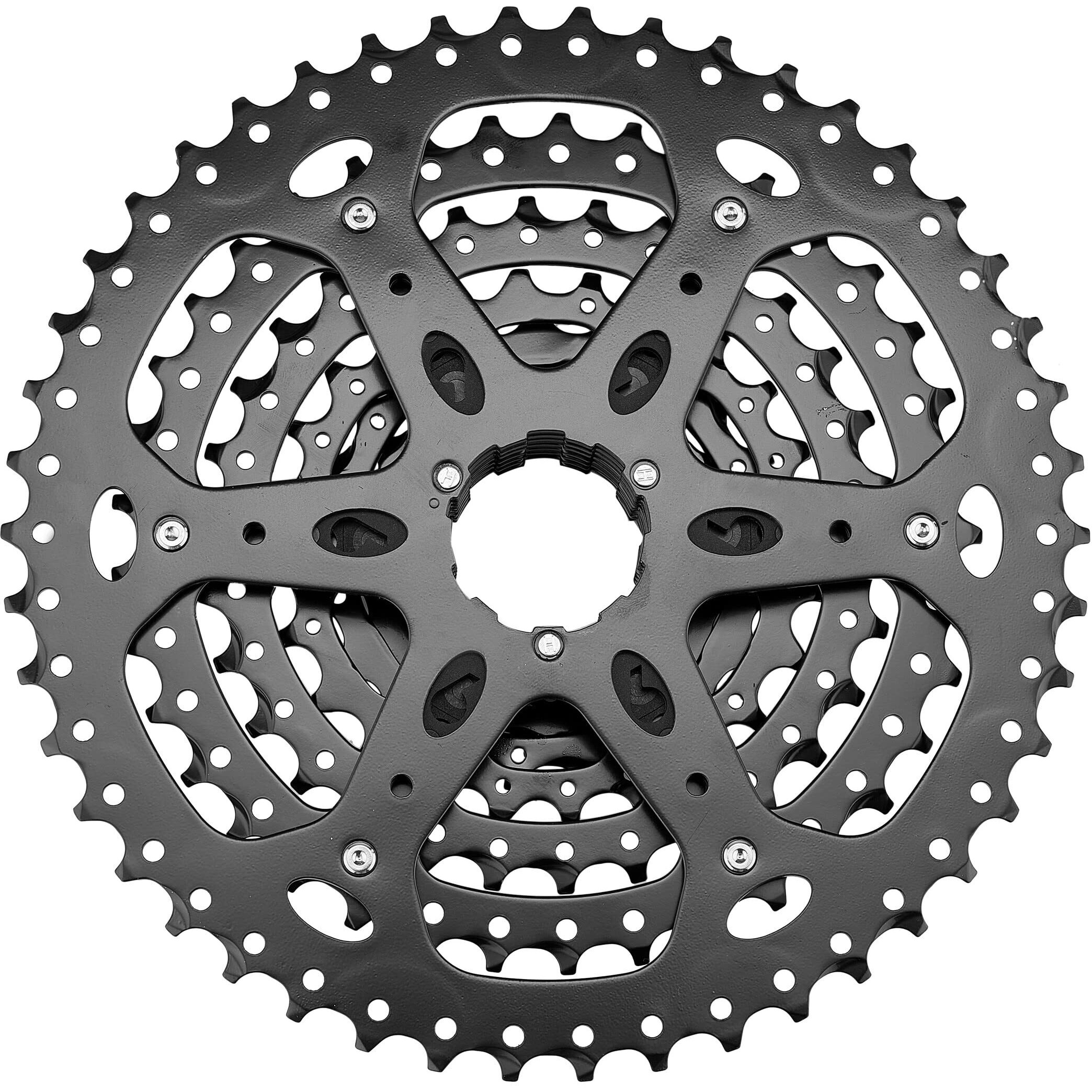 Microshift | Advent Cassette | 9 Speed | 11-46T | Ed Black | Hardened Steel Cogs
