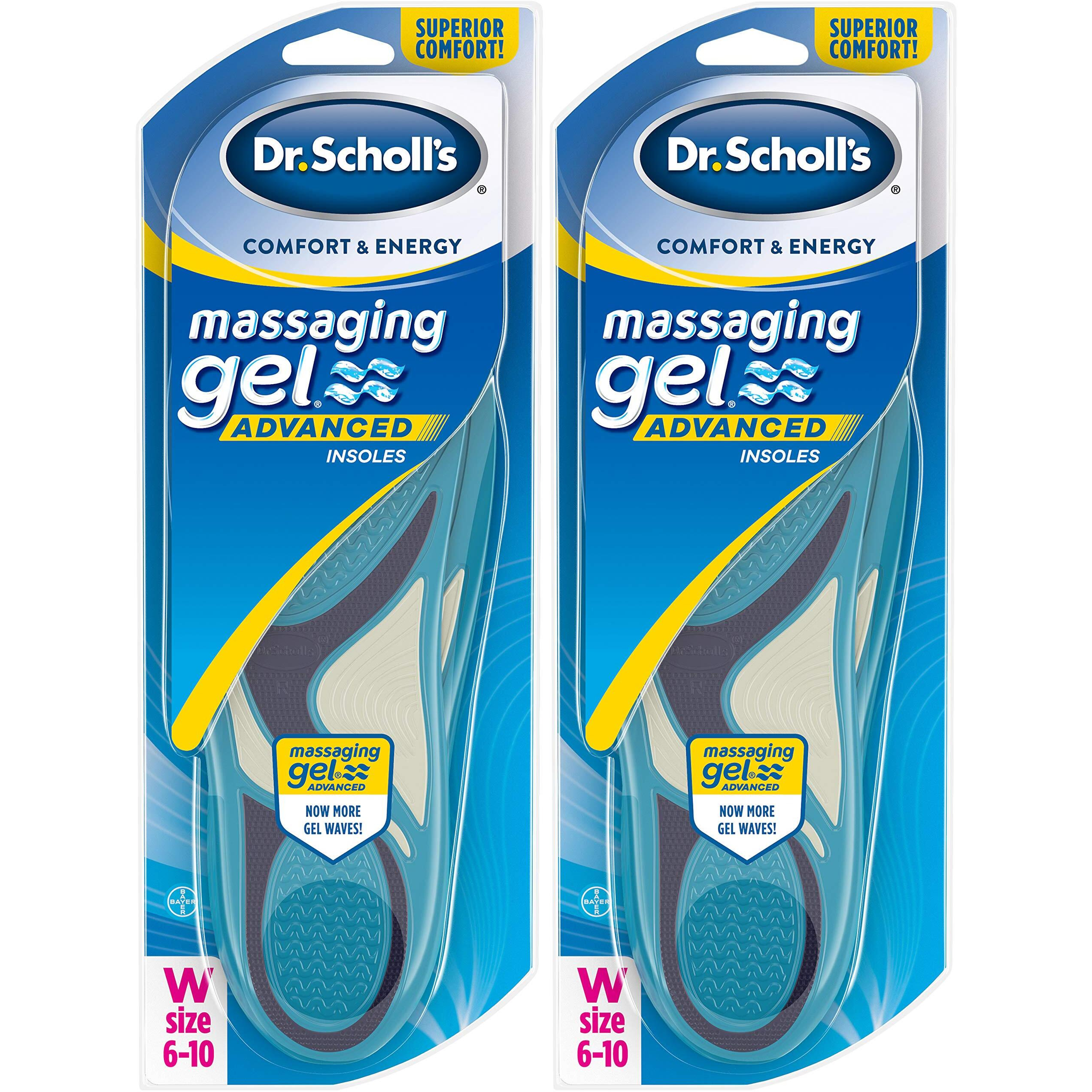 Dr. Scholl's Massaging Gel Advanced Insoles (Women's 6-10)  2 Pairs (Packaging May Vary)