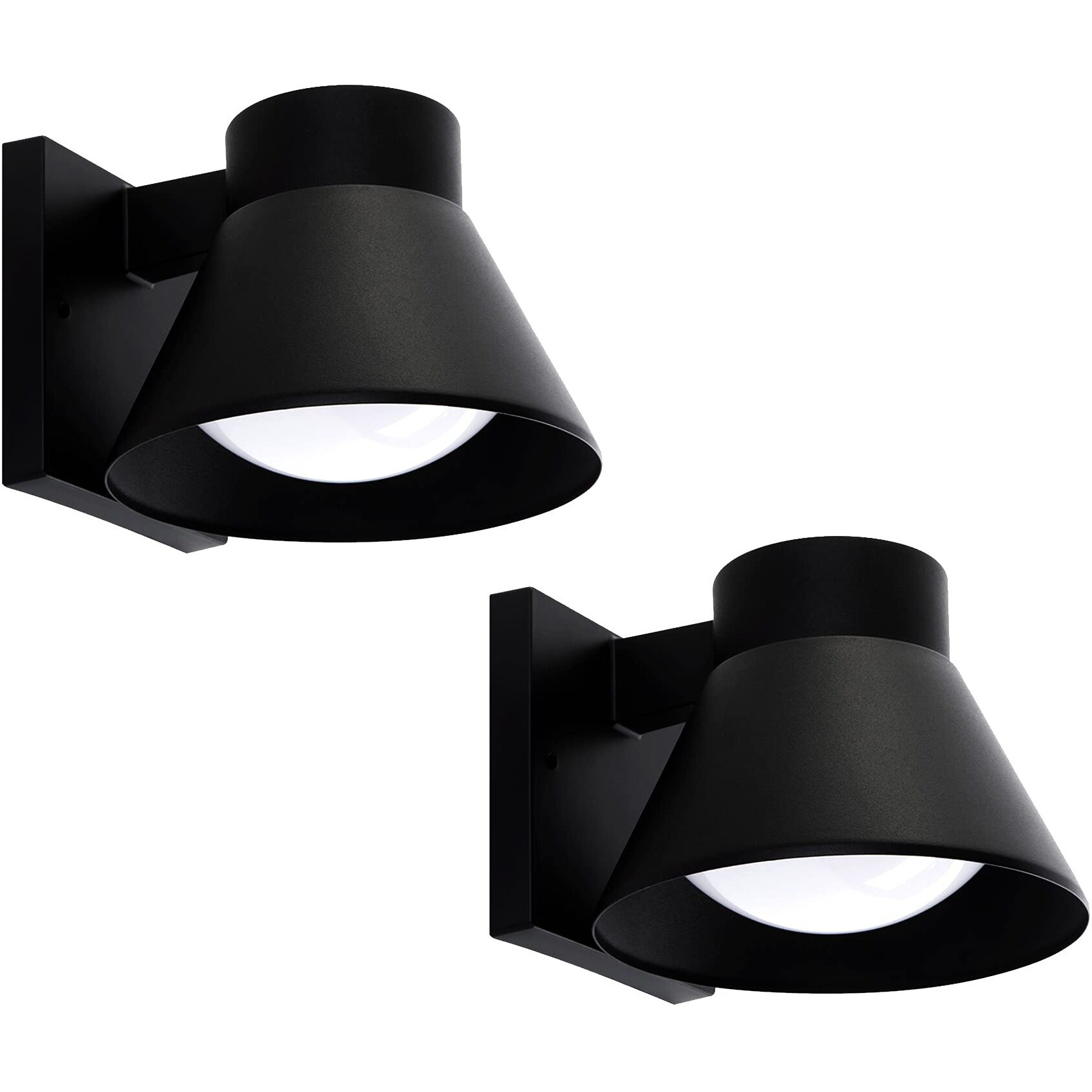 Ume 2 Pack Led Outdoor Wall Light Fixtures  Black Front Porch Wall Mount Lighting  Exterior Waterproof Lantern Anti-Rust Farmhouse Barn Wall Sconce For Patio  Doorway  Garage