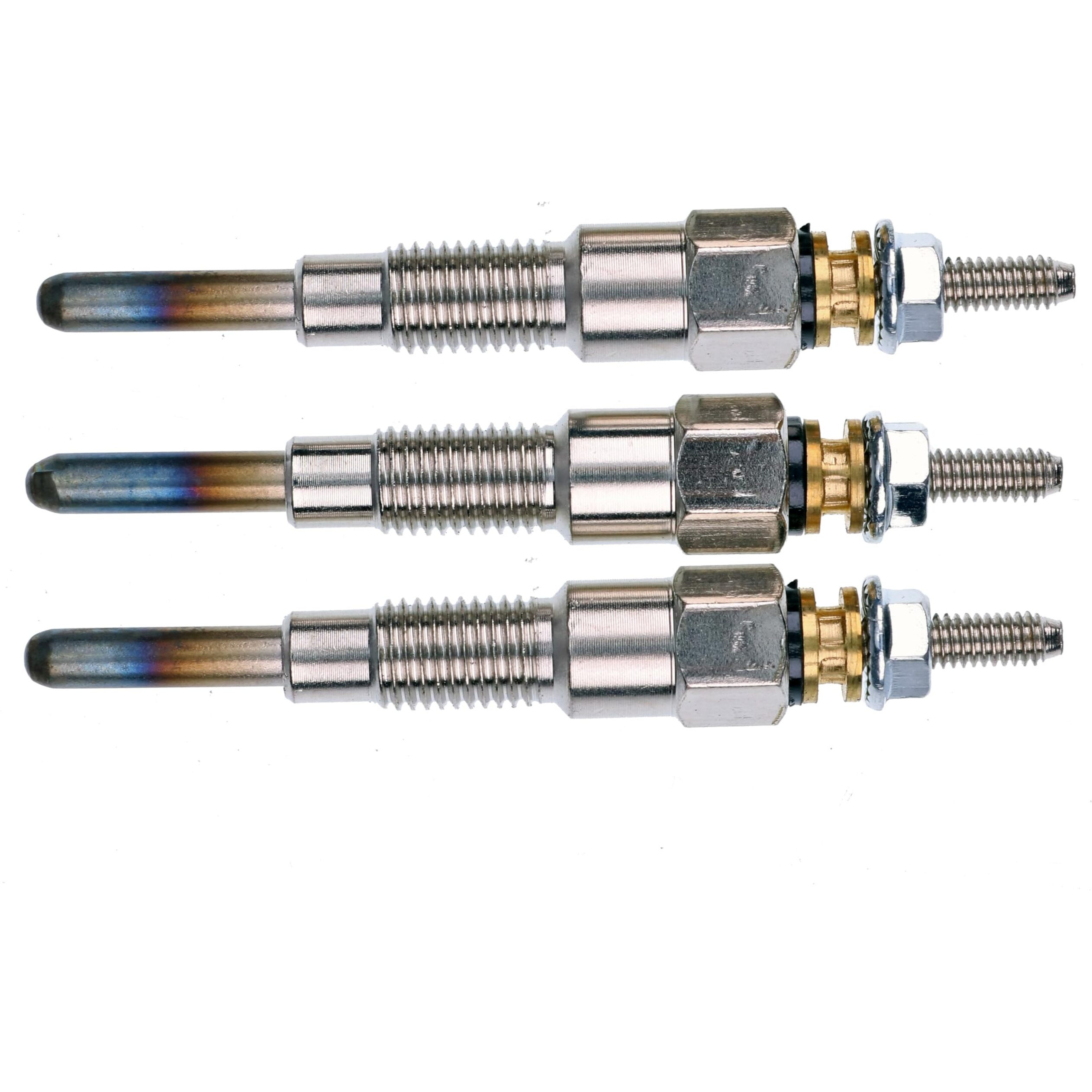 Jeenda 3Pcs Glow Plug 16851-65510 16851-65512 Compatible With Kubota D722 D902 D905 D1005 D1105 V1505 V1305 Z482 Rtv900 Rtv1100 Tractor B1700D B1700E Zd326 Zd331 Mower Bx1800D Bx1830D