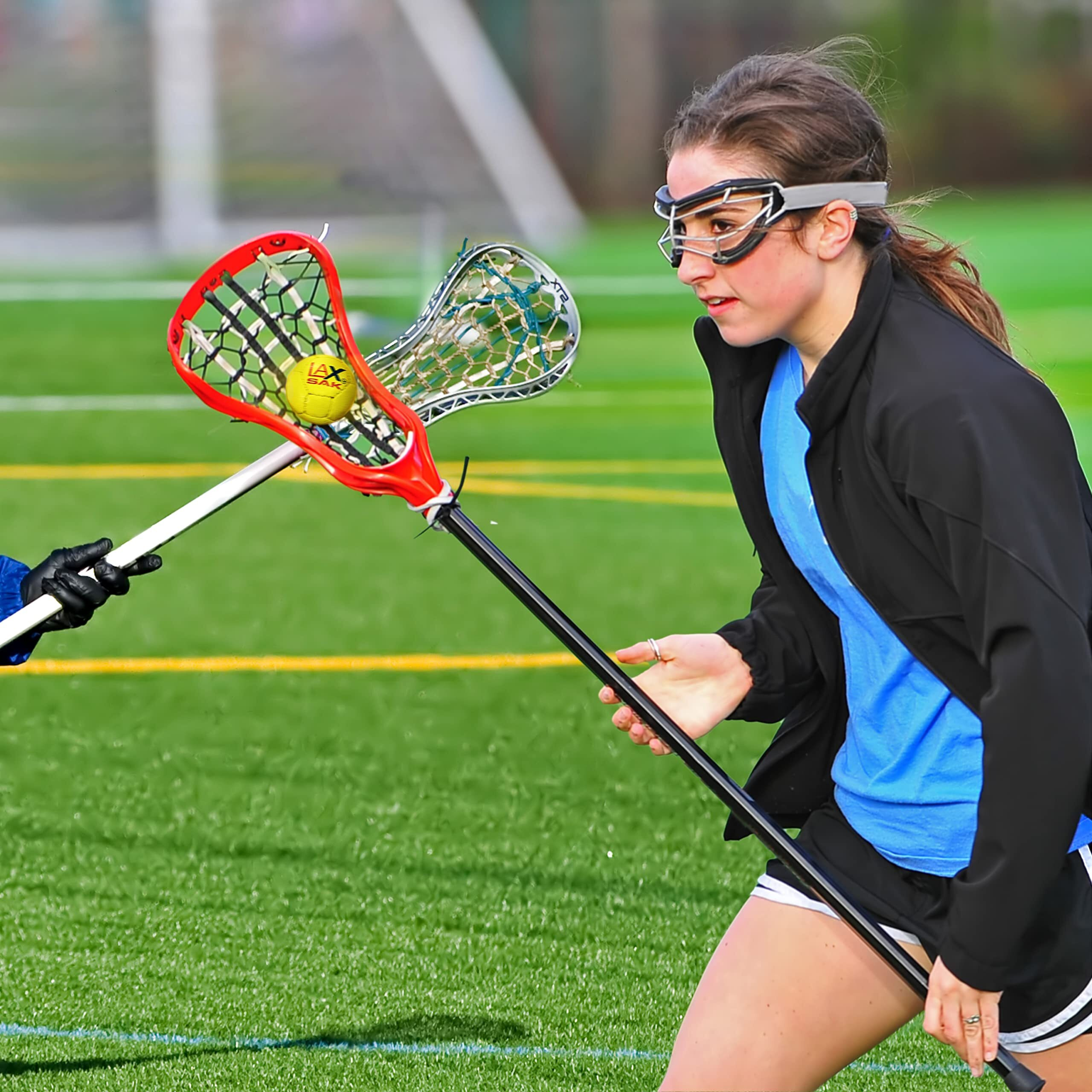 Lax Sak Soft Practice Lacrosse Balls - Same Weight & Size As A Regulation Lacrosse Balls  Great For Indoor & Outdoor Practices  Less Bounce & Minimal Rebounds - Yellow  1 Pack
