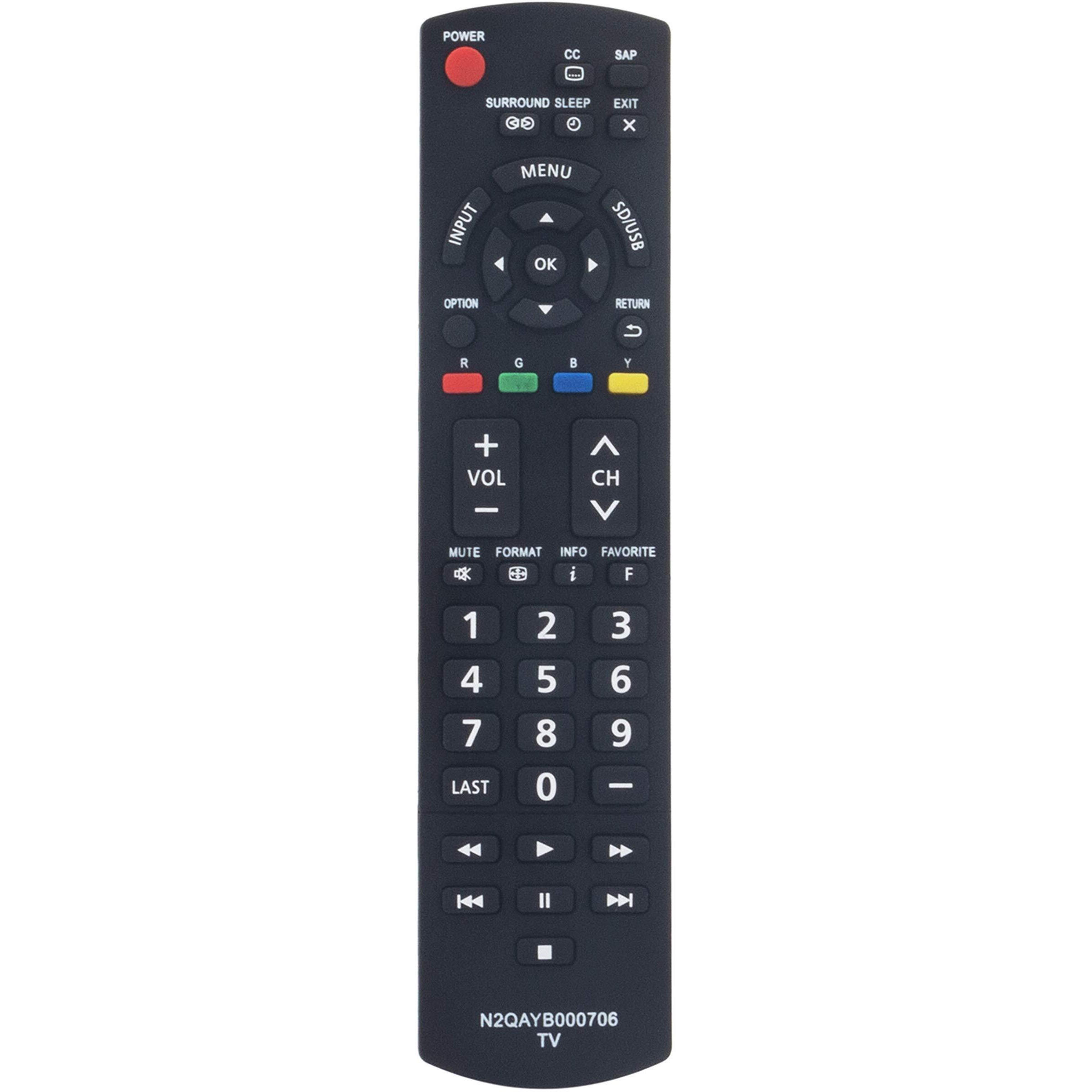 N2Qayb000706 Replace Remote Fit For Panasonic Viera Tv Tc-P50U50 Tc-P42X5 Tc-P50X5 Tc-P60U50 Tc-L32X5 Tc-L32X5X Tcp50U50 Tcp42X5 Tcp50X5 Tcp60U50 Tcl32X5 Tcl32X5X Tc-L24X5
