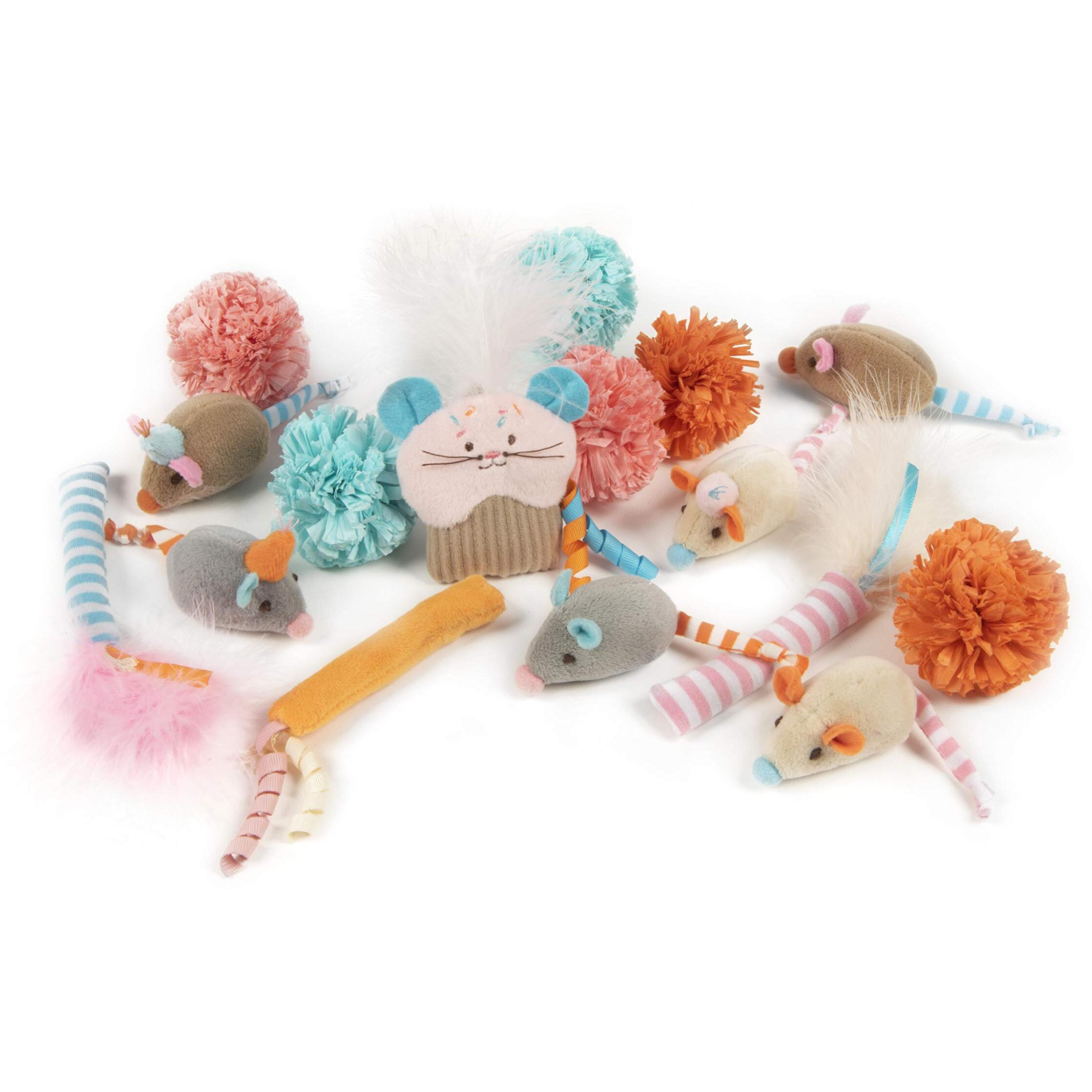 Smartykat (16 Set Bundle Birthday Bash Variety Pack Catnip Cat Toys - Multi Color  Set Of 16