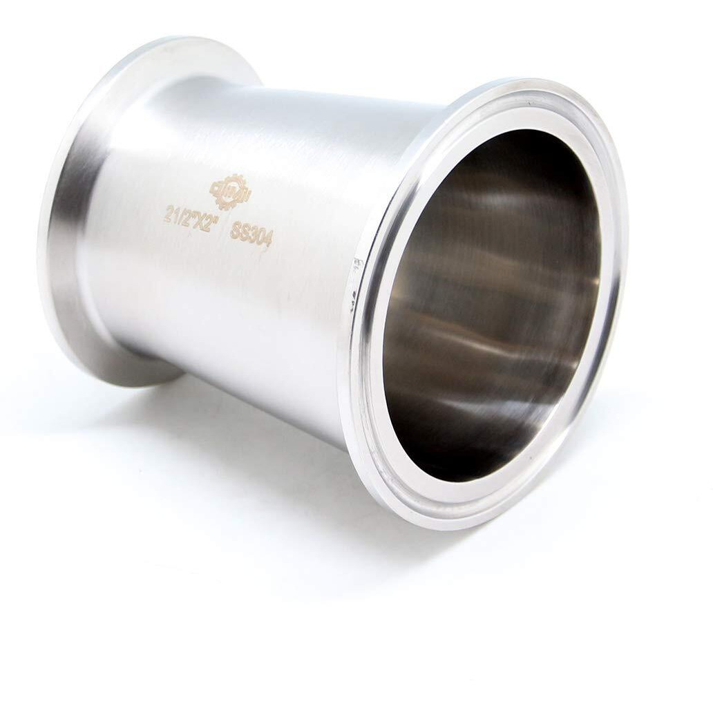 Qiimii Sanitary Fitting Reducer Fitting Ss304 Tri Clamp Ferrule Style 2.5"" Tube Od To 2"" Tube Od (2.5 Inch X 2 Inch )