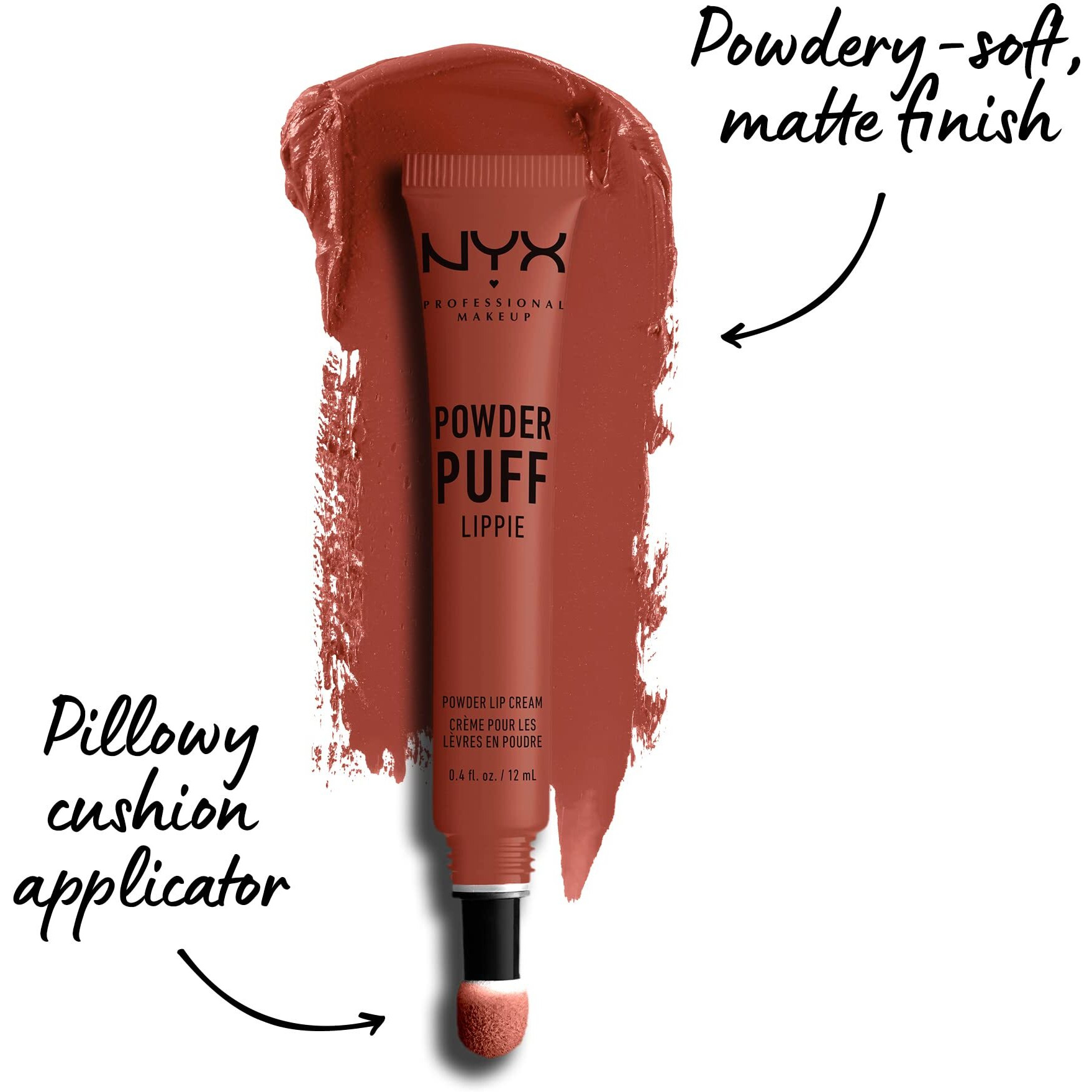Nyx Professional Makeup Powder Puff Lippie Lip Cream  Liquid Lipstick - Teacher's Pet (Orange Brown)