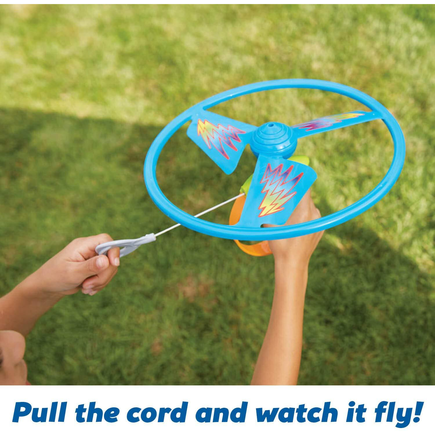 Kidoozie Rip Cord Flying Disc - Stem Toy For Kids 5+ - Flies 50+ Feet