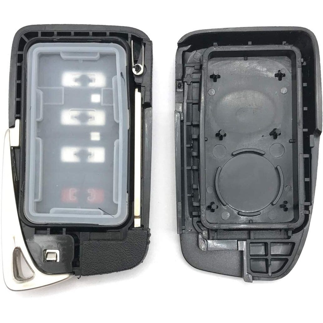 4 Buttons Replacement Key Fob Cover Fit For Lexus Es250 2018 Nx300H 2018-2013 Es350 Gs350 2016-2013 Gs300H Gs450H Es300H Nx300 Smart Keyless Entry Remote Key Fob Case Shell (Black)