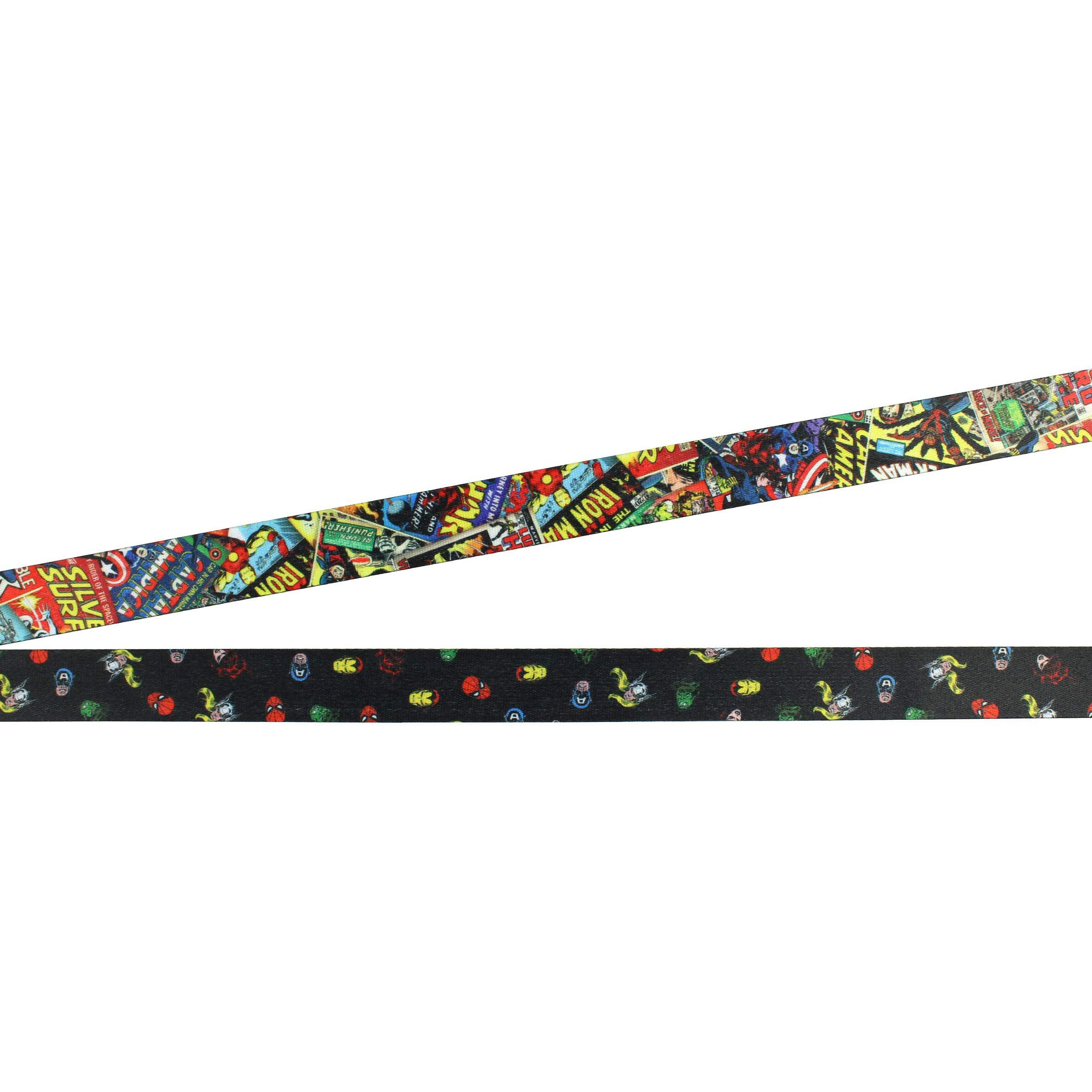 Marvel Comics Page Id Lanyard Badge Holder With 1.5"" Rubber Charm Pendant