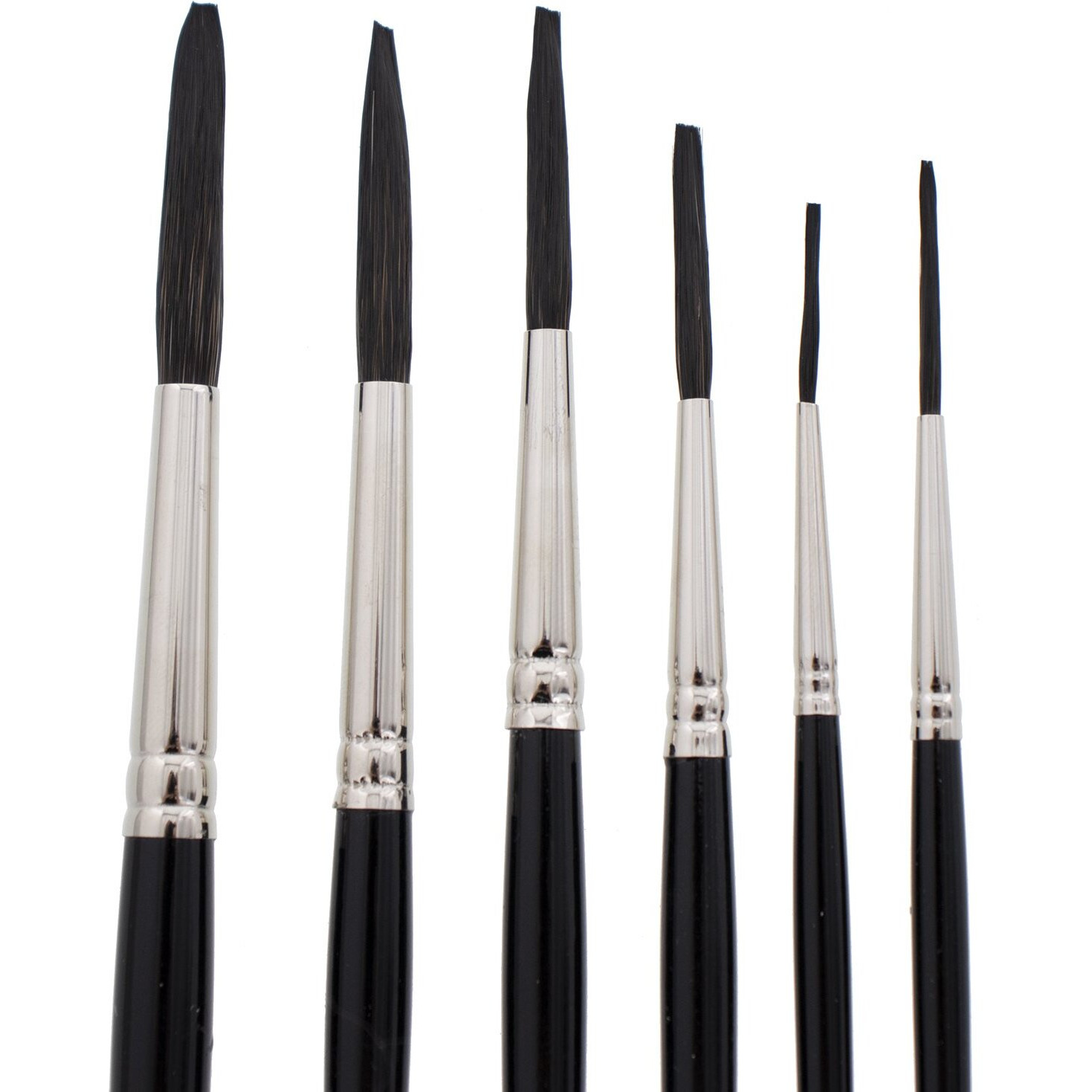 Andrew Mack Brush Am169-0-10 Series 169 Blue Squirrel And Black Synthetic Mix Quill Sizes 0-10 Pinstriping Brushes