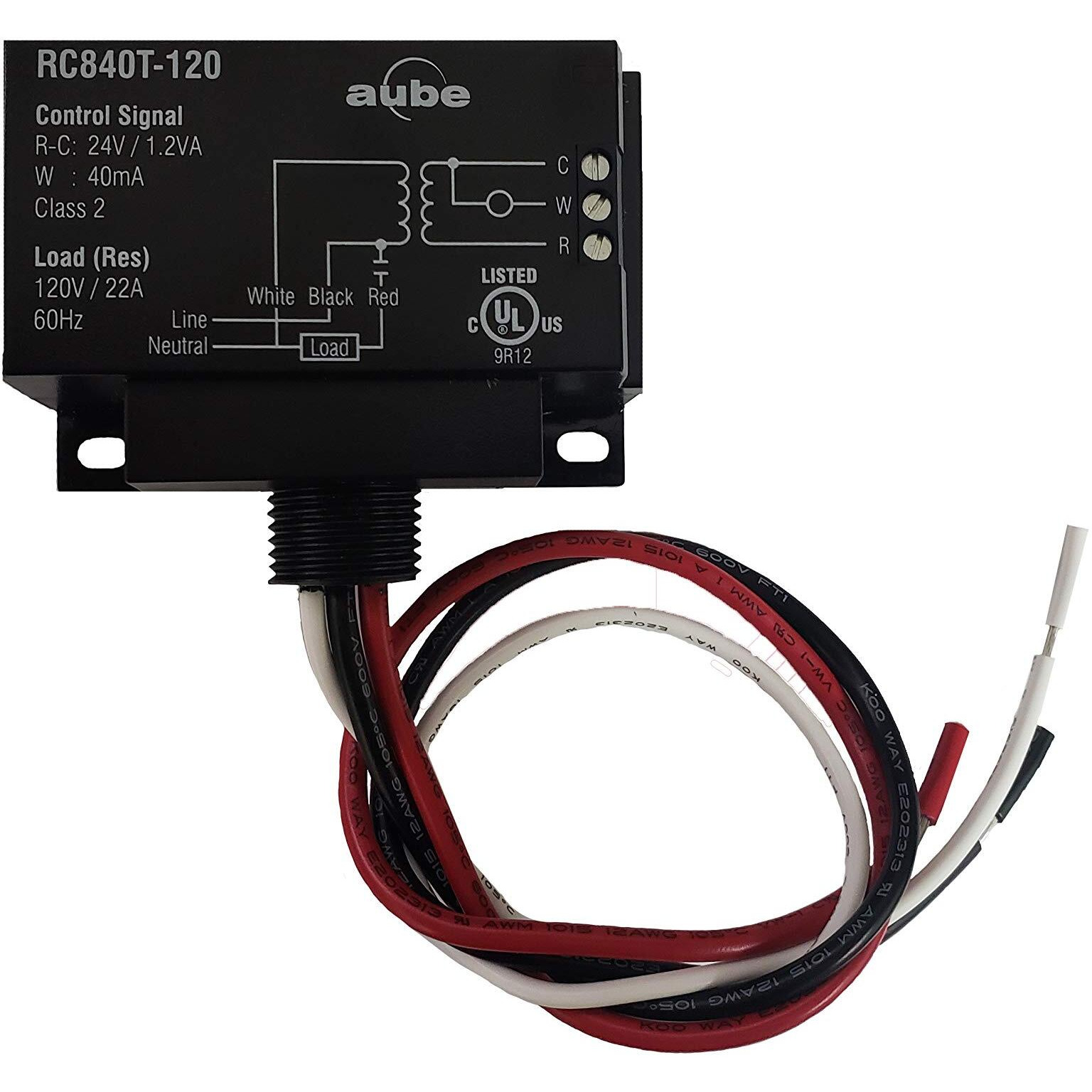 Aube Rc840T-120 On/Off Switching Electric Heating Relay With Built-In Transformer 24V
