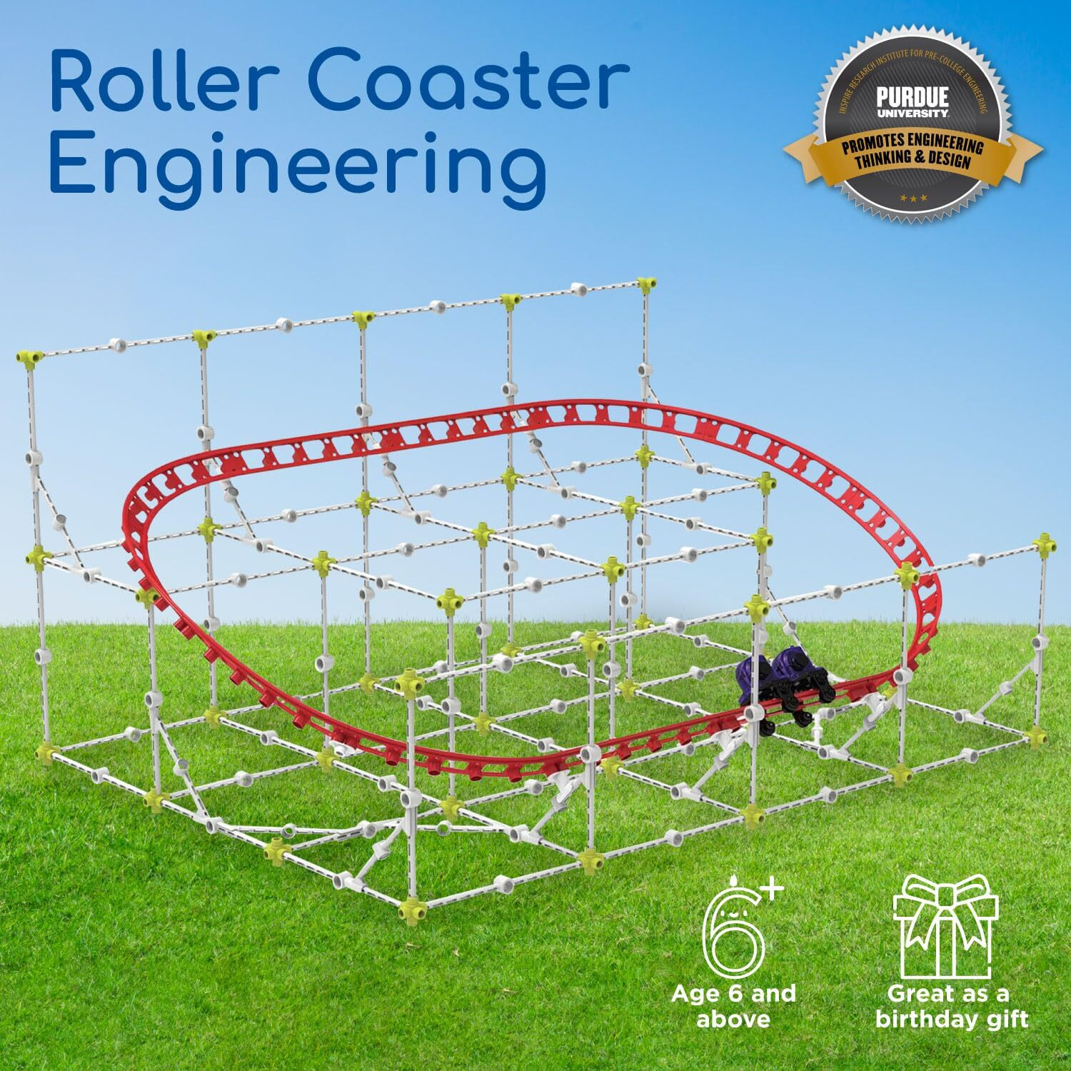 Thames & Kosmos Roller Coaster Engineering Stem Kit | Design  Build  Experiment W/ Working Roller Coaster Models | Explore Physics  Forces  Motion  Energy  Velocity & More | Solve Building Challenges