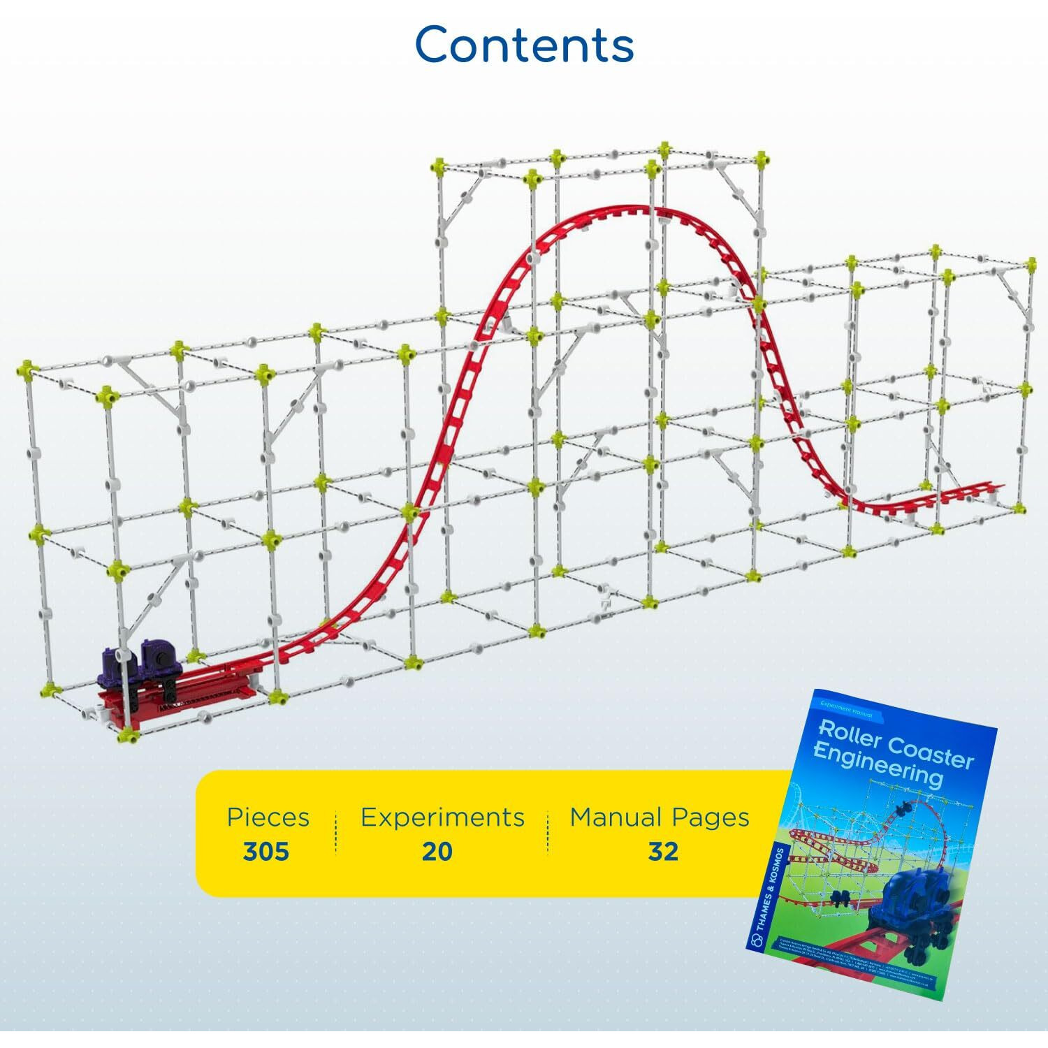 Thames & Kosmos Roller Coaster Engineering Stem Kit | Design  Build  Experiment W/ Working Roller Coaster Models | Explore Physics  Forces  Motion  Energy  Velocity & More | Solve Building Challenges