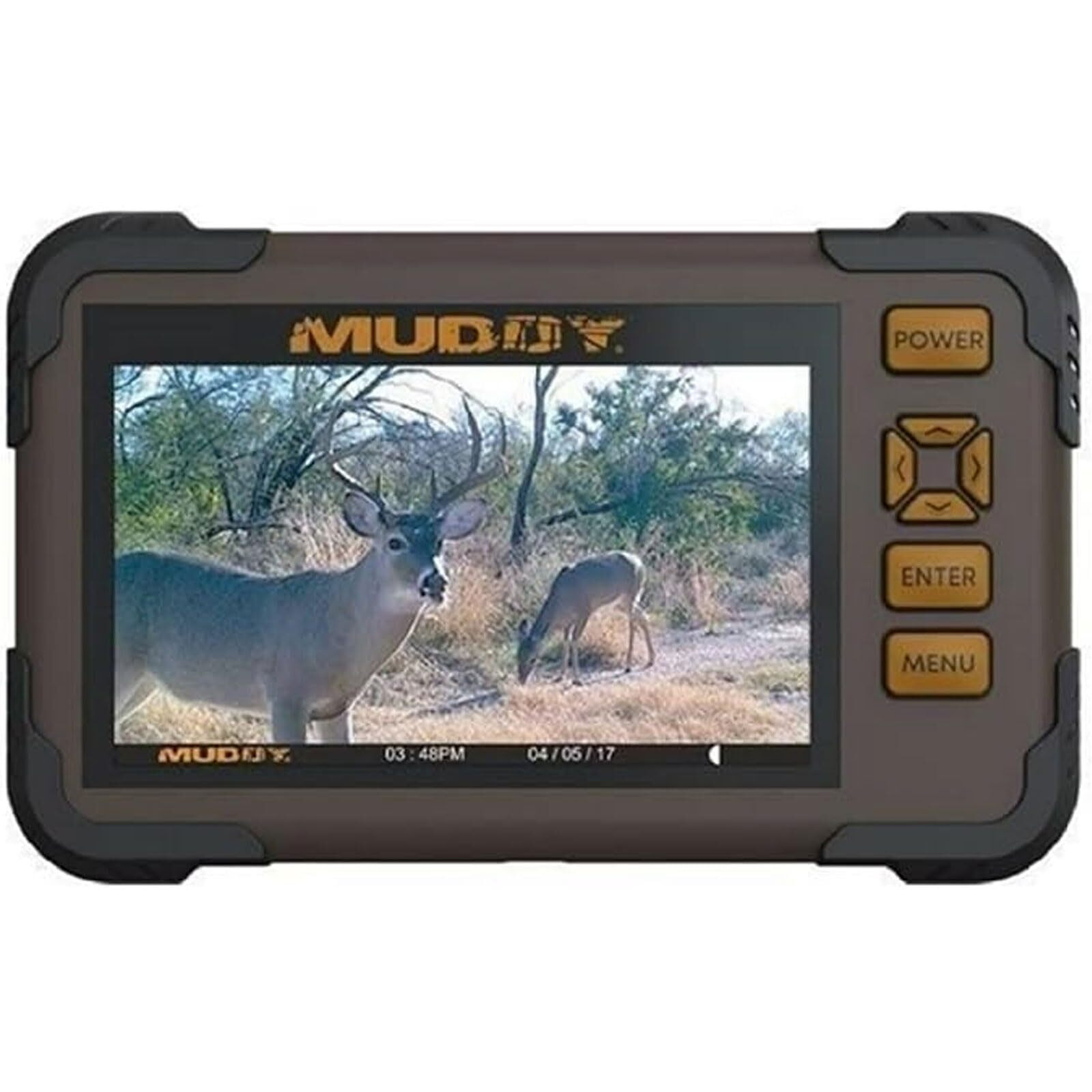 Muddy Crv3 Hd Sd Card Viewer Durable Water-Resistant Hunting Outdoor Sd Card Reader/Viewer With 4.3"" Lcd Screen Intuitive Menu Operation & Headphone Jack For Audio Sd Card Slot Up To 32Gb